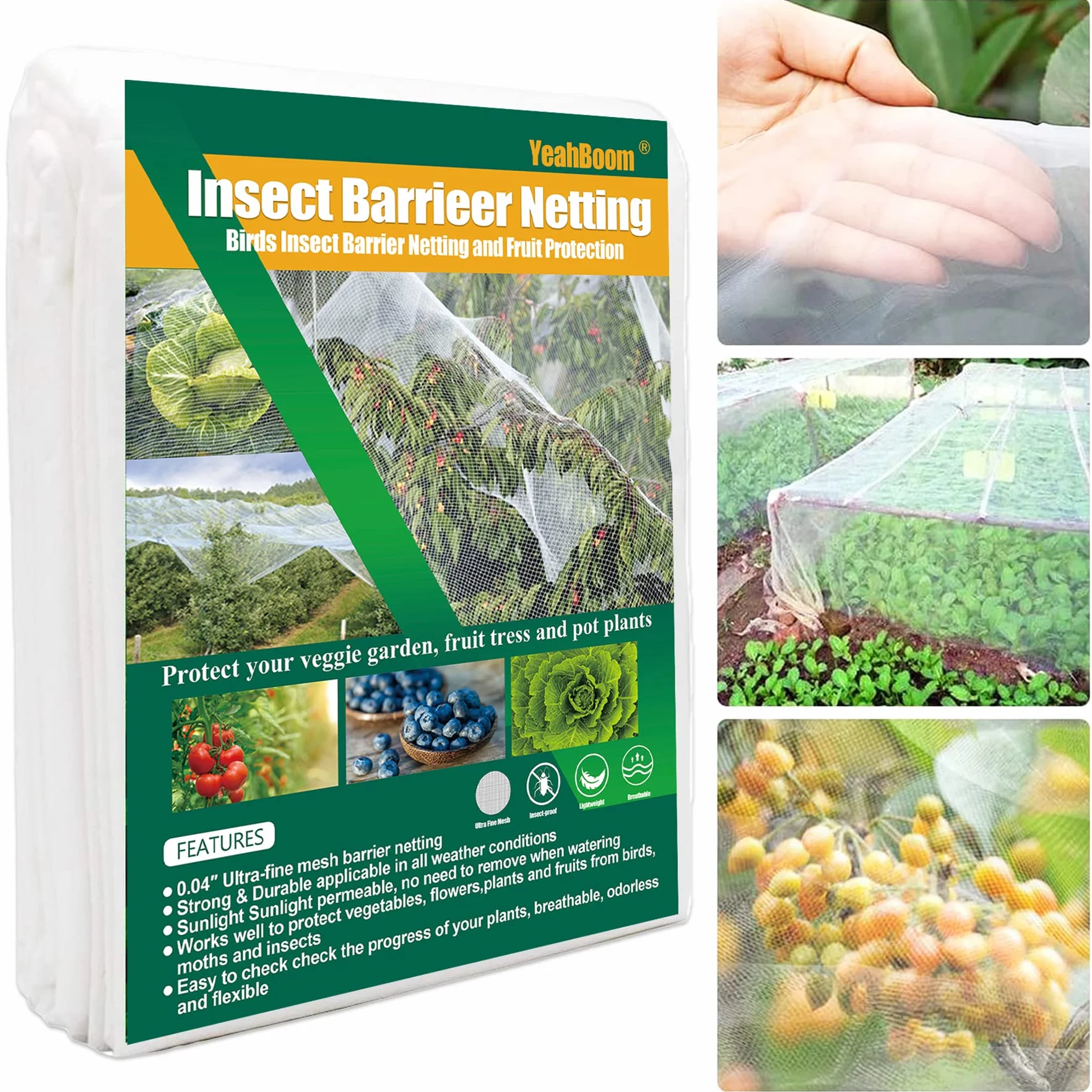 Filet Anti Insecte Potager 3x6M Protection Plantes Légumes Fruits