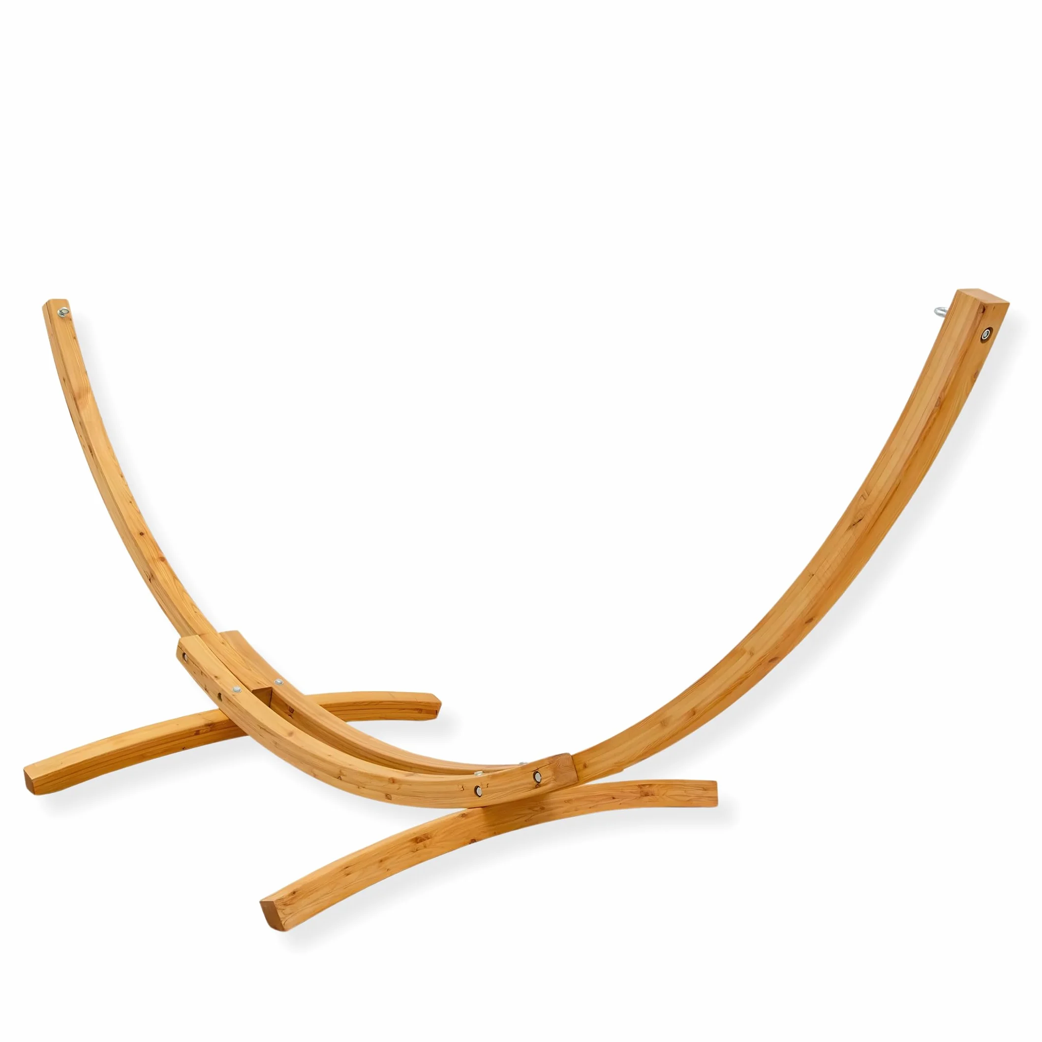 AMANKA Support Hamac Bois 325 cm Double Pied Intérieur Extérieur 2 Places Jardin Terrasse Balcon