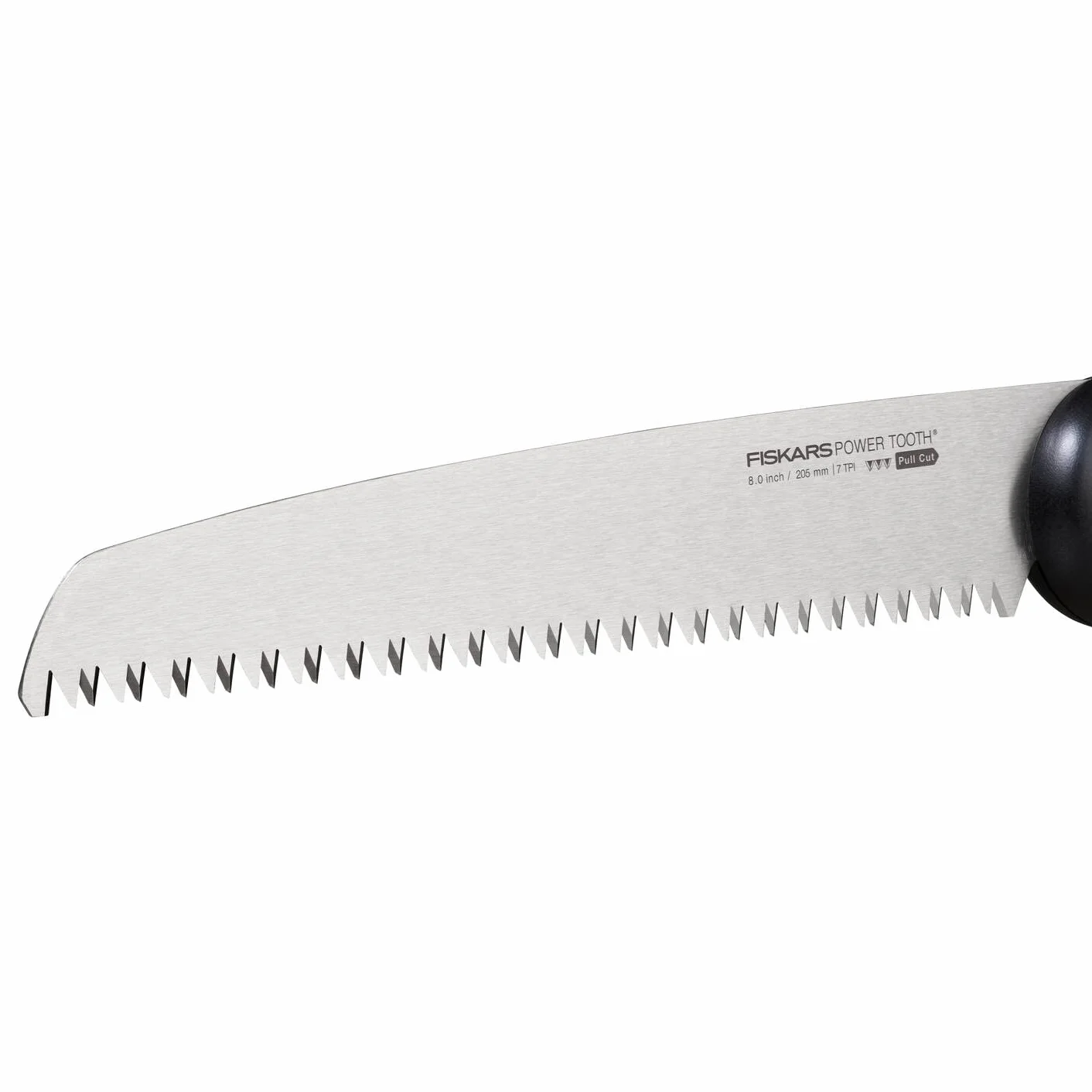Fiskars Plus Scie Pliaple, pour Troncs et Branches épais, 3 positions de Coupe, Lame Power Tooth tranchante, Denture grossière, Longueur de la lame : 21 cm, Noir/Orange, SW69, 1067553