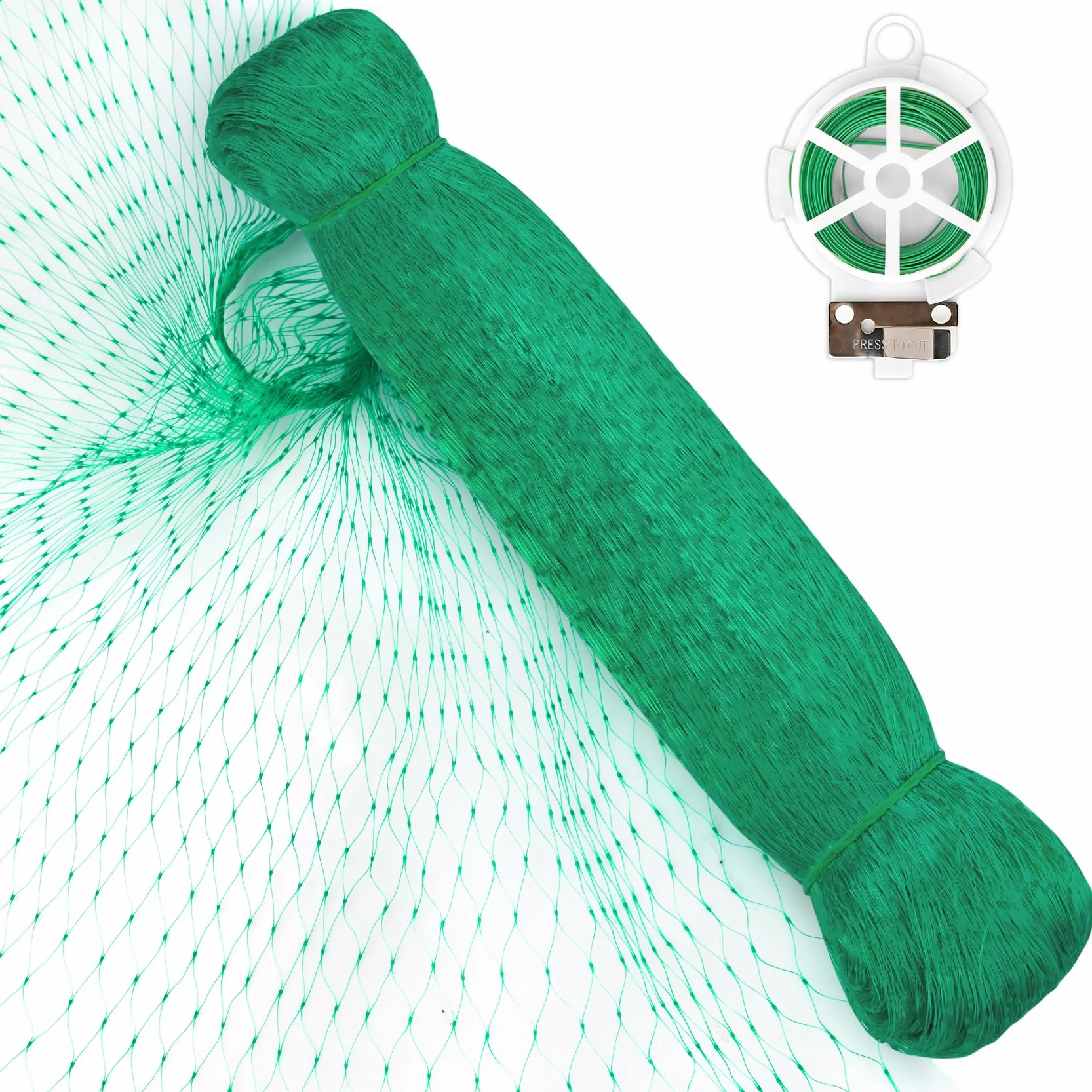 Filet Anti Oiseaux 4m×10m, Filets de Protection pour Jardin avec Mailles Fines, Vert