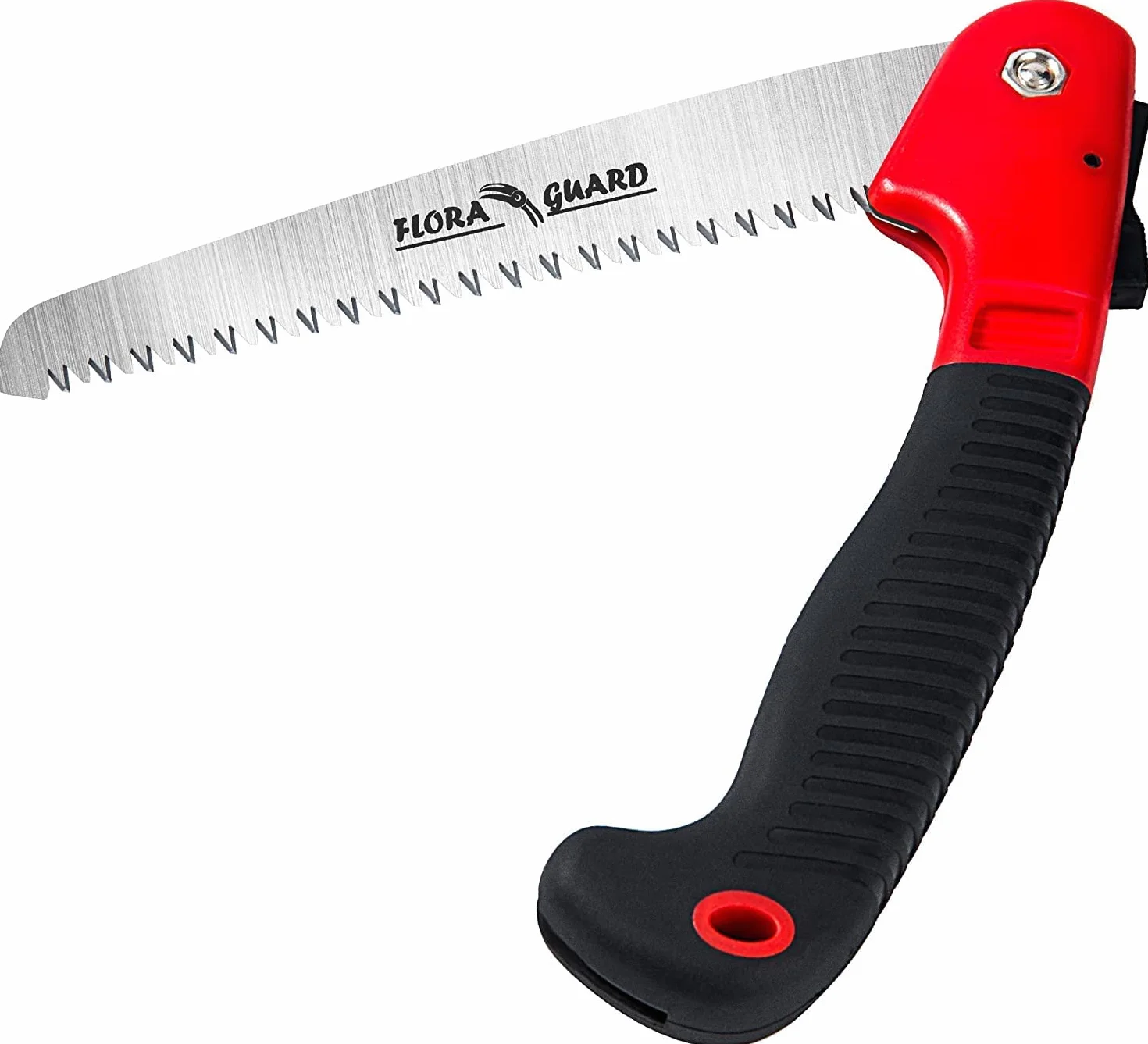 FLORA GUARD Pliable Scie à Main, Scie d'élagage Camping/avec Robuste 17,8 cm Professional Scie Pliante (Rouge)