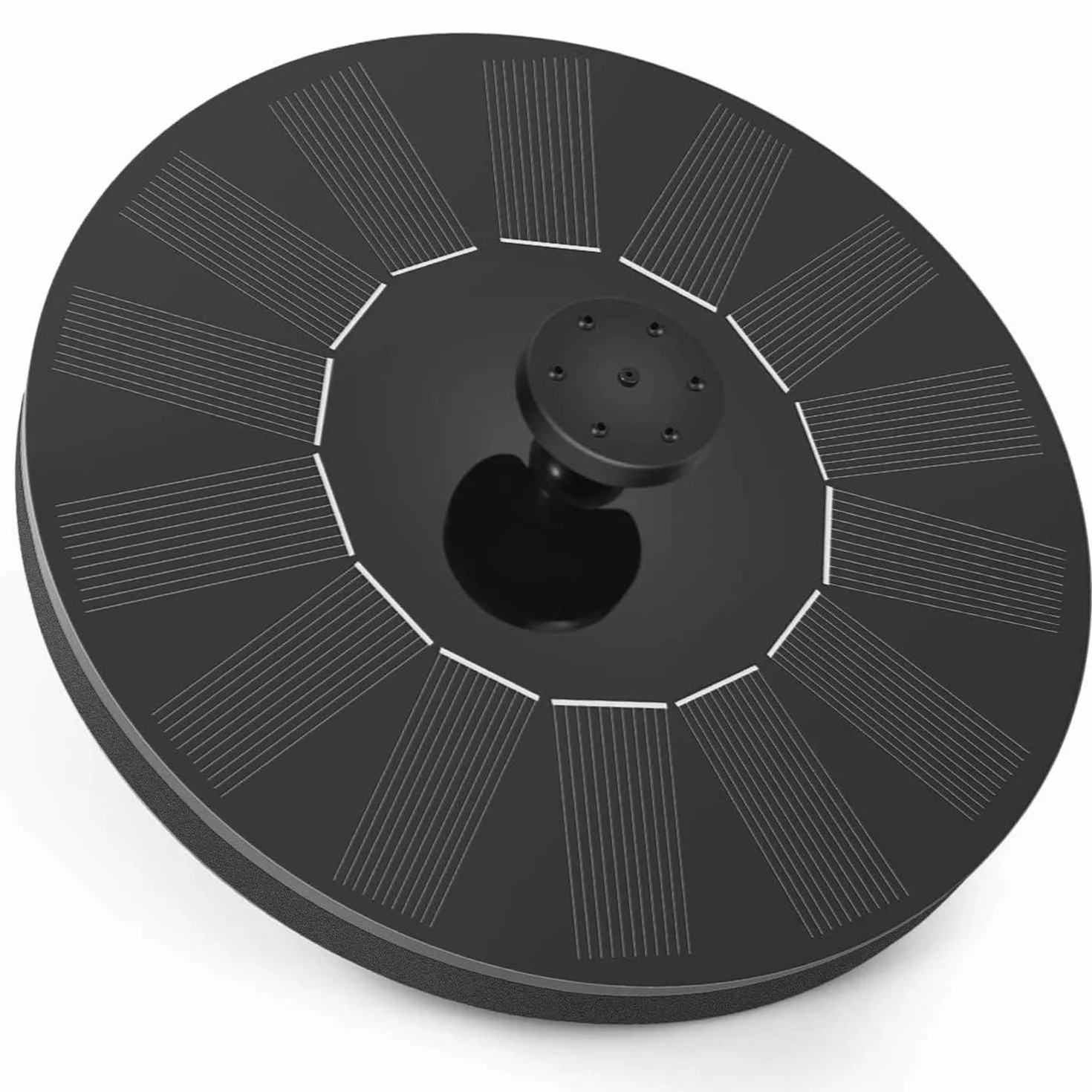 Fontaine Solaire Pompe de Bassin avec 5 Effets Flottante pour Étang Jardin Oiseaux