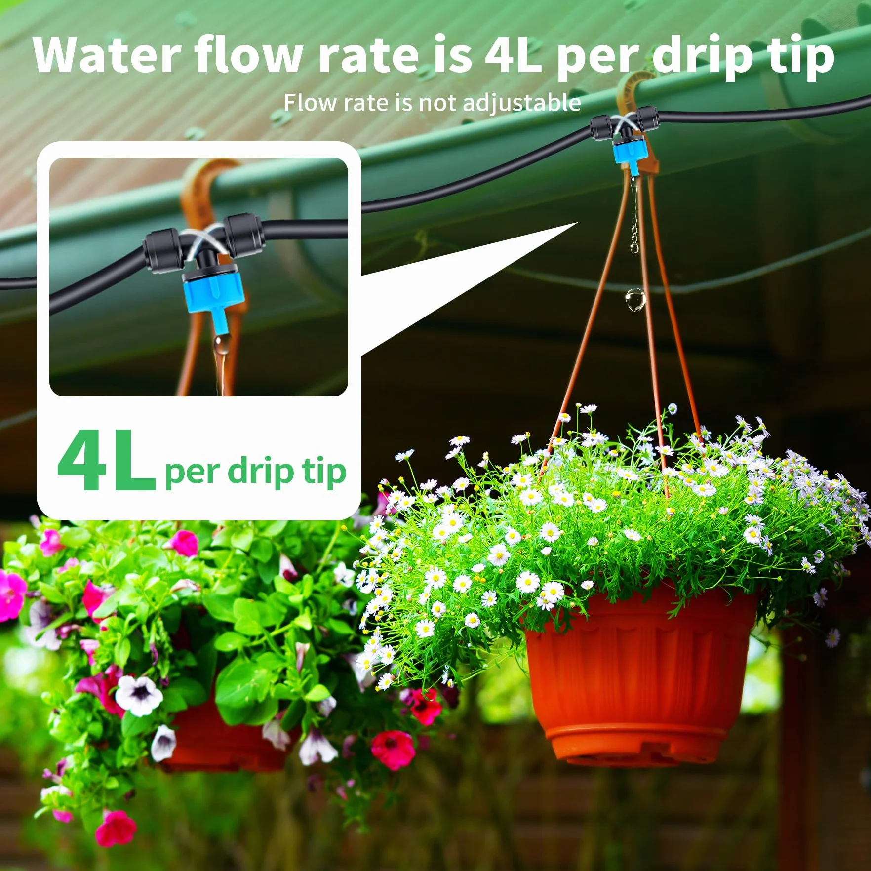 Système d'irrigation goutte à goutte 60 pièces kit avec tuyau 20 m pour jardin pelouse serre