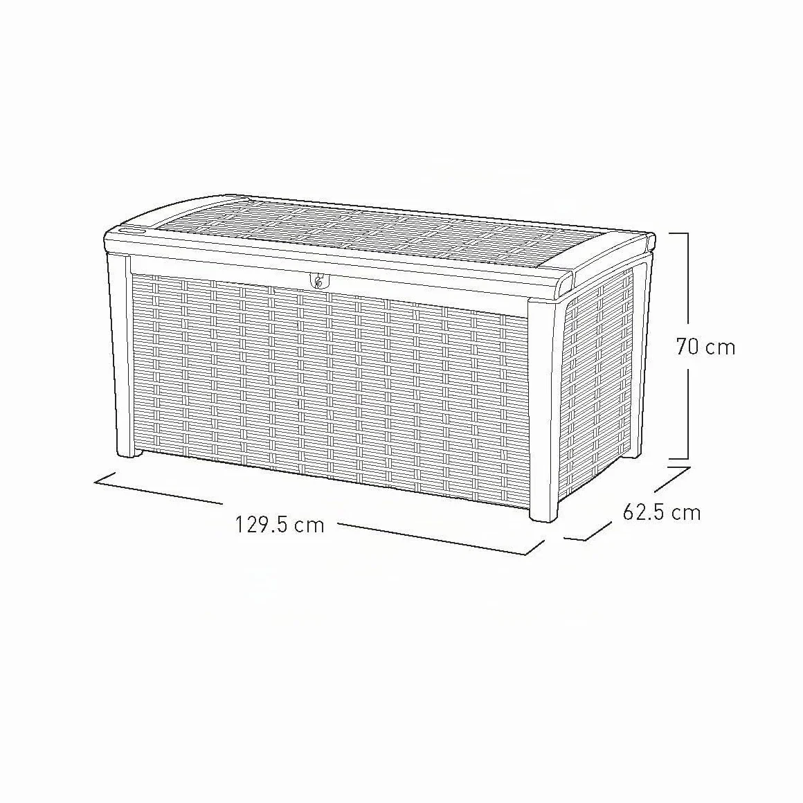 Keter BORNEO Coffre De Rangement Extérieur 416 Litres