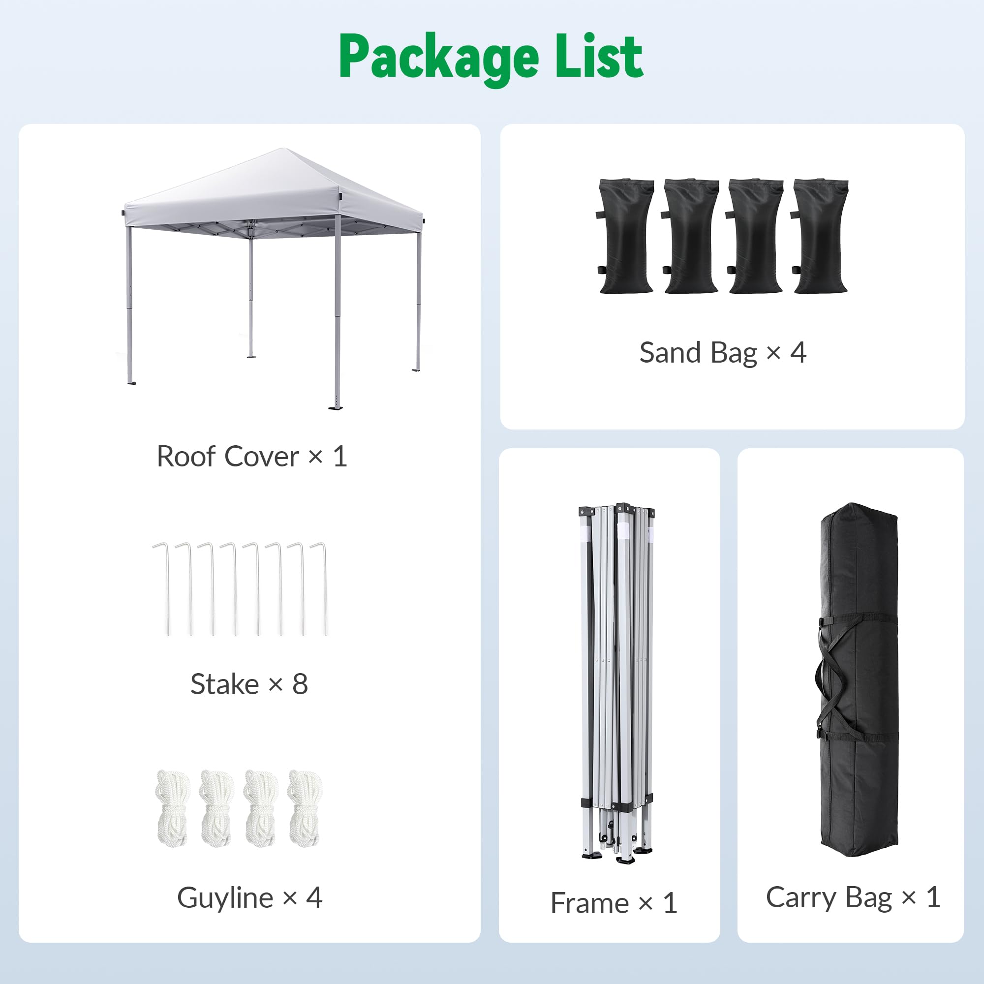 White 10x10 Instant Setup Outdoor Canopy