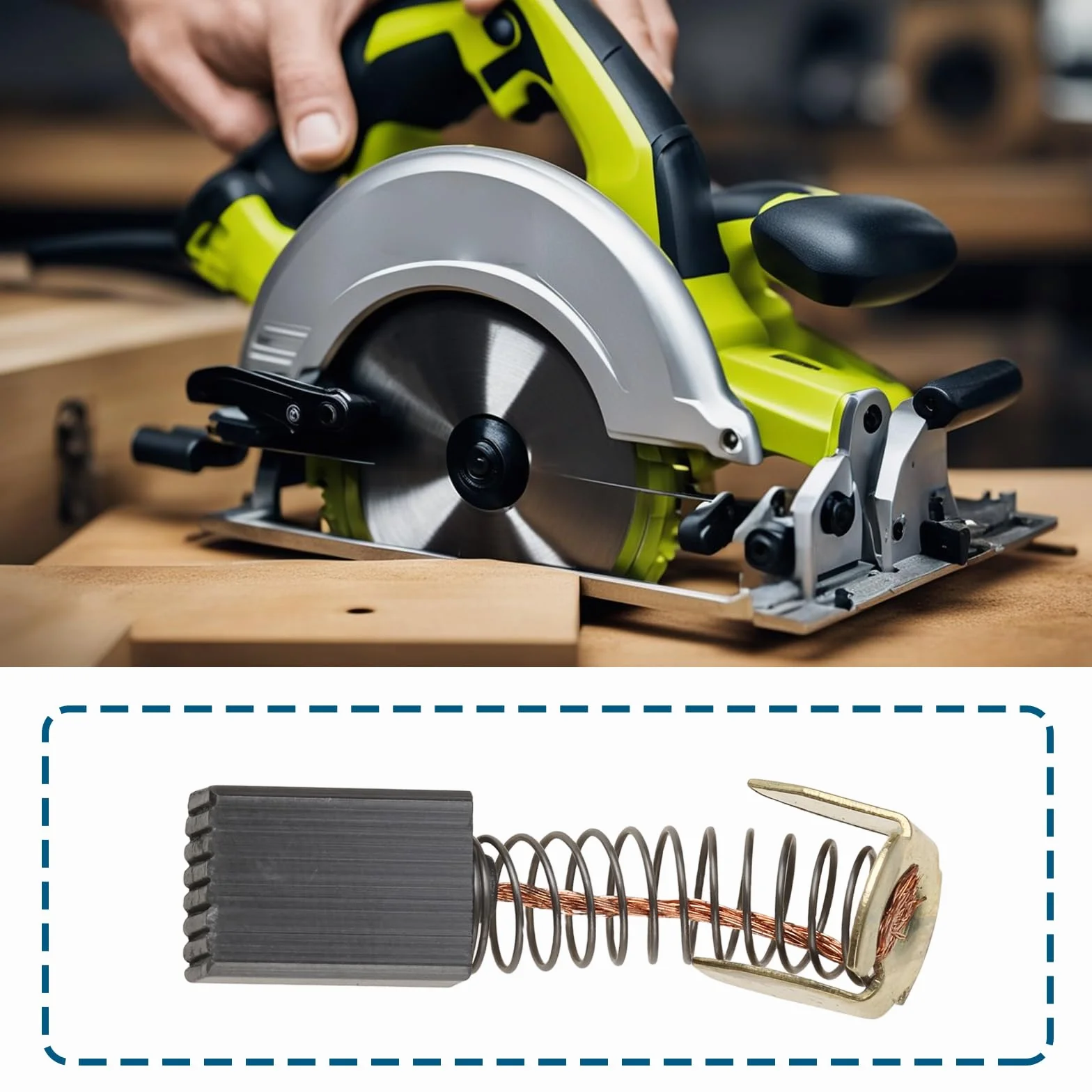 OTOTEC Lot de 8 Balais de Charbon pour Meuleuses d'angle 5 X 8 X 12 Mm Compatible avec Hilka Power Et Compatible avec RYOBI Les Scies Circulaires