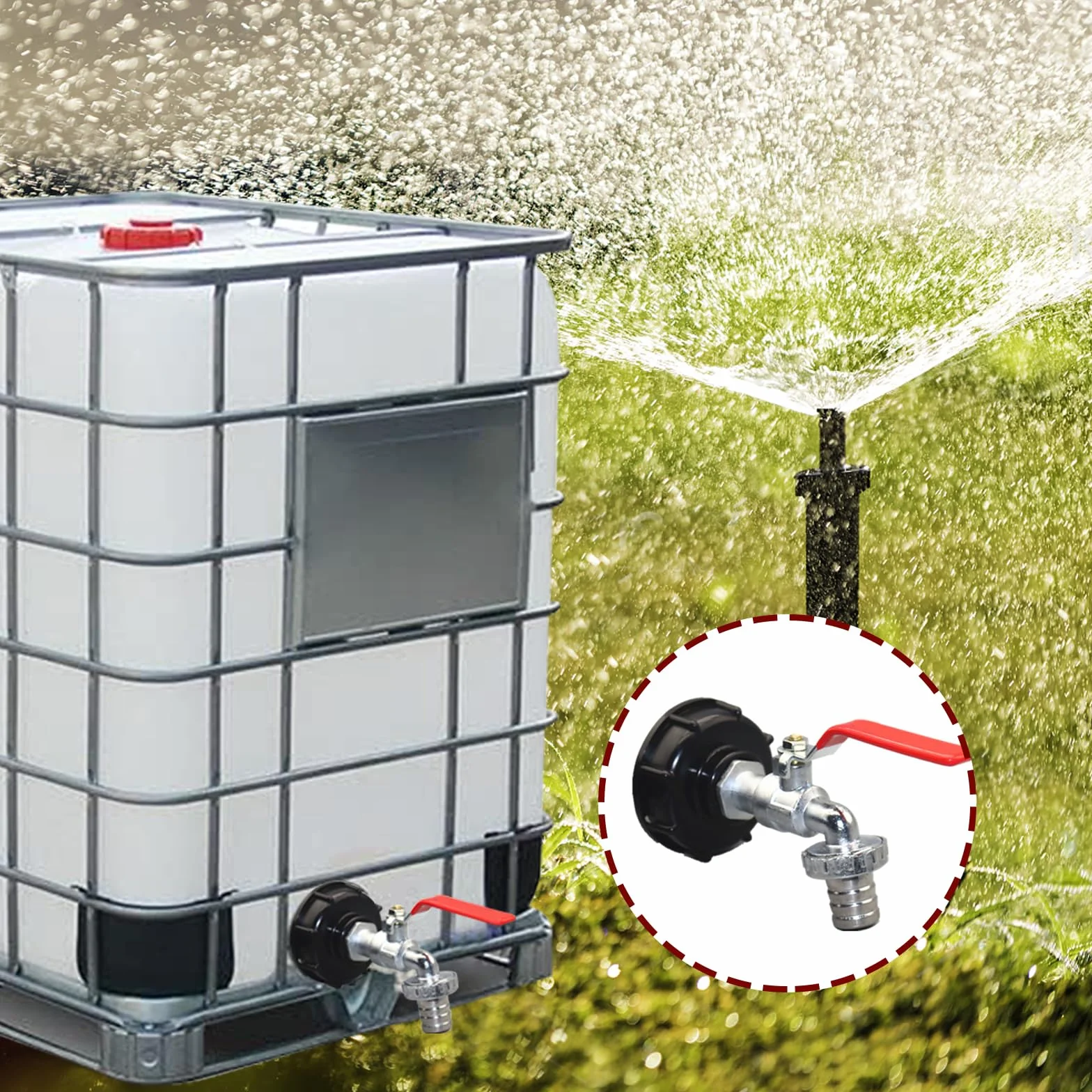 Robinet Cuve 1000L S60X6 IBC Raccord Adaptateur