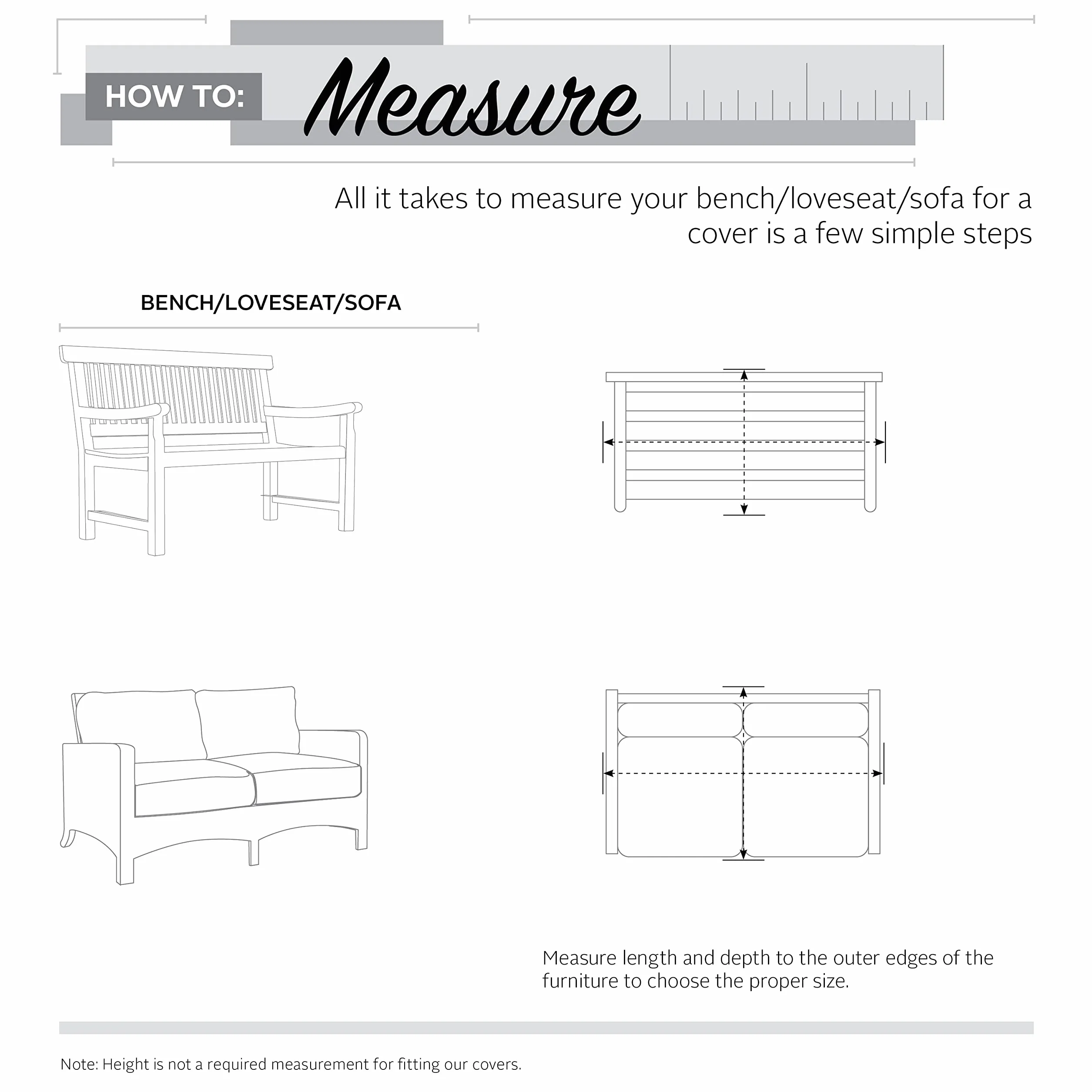 Classic Accessories Housse de Canap 2 Places de Jardin Petite (S) Ravenna