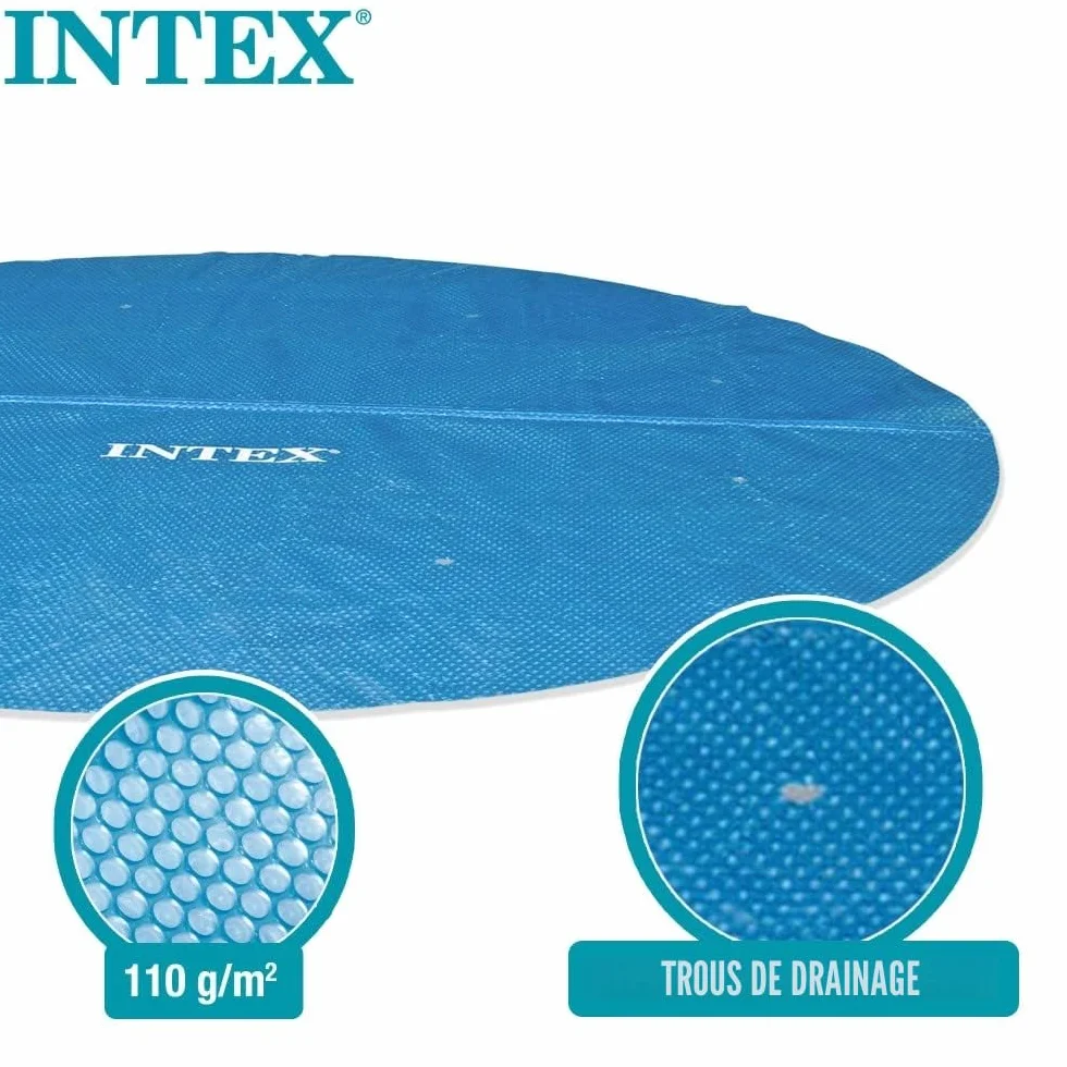 Intex Bâche Solaire Piscine 366 cm Bleu 28012