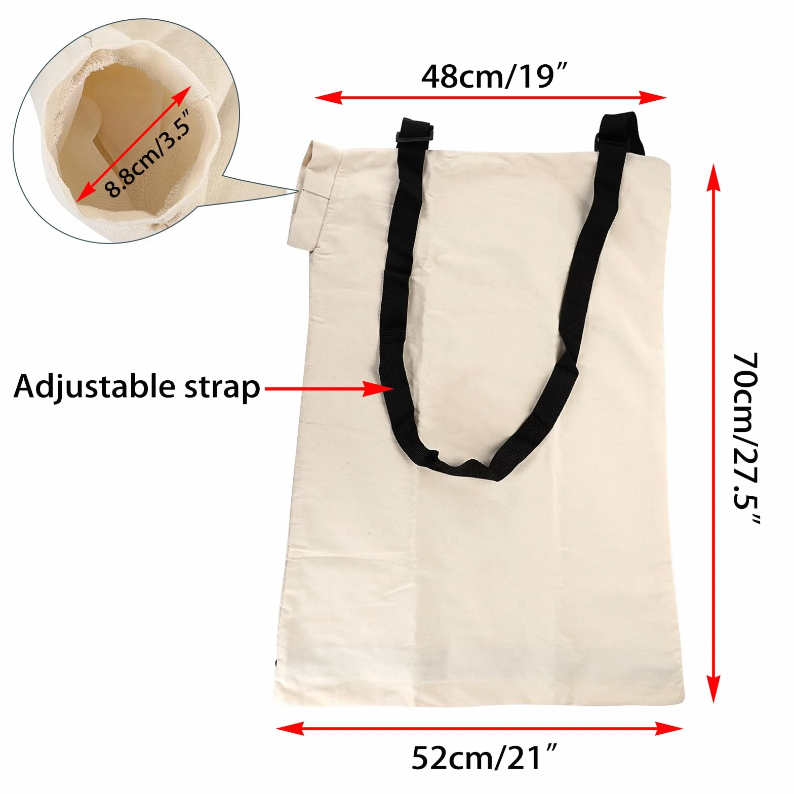 Sac collecteur de feuilles 90L universel pour aspirateur souffleur à feuilles