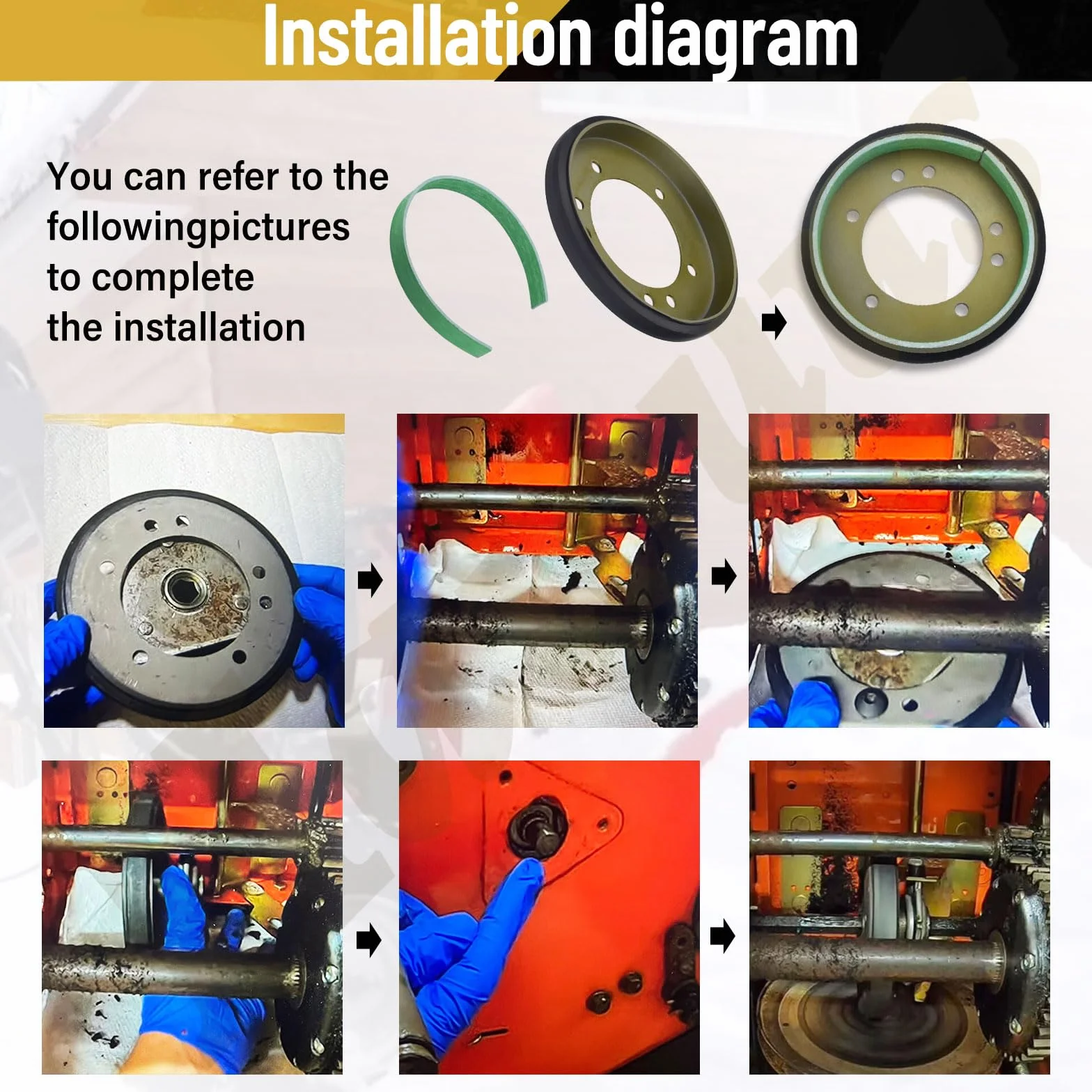 Kit de disque d'embrayage Snapper 240-975 7053103 pour tracteur de pelouse