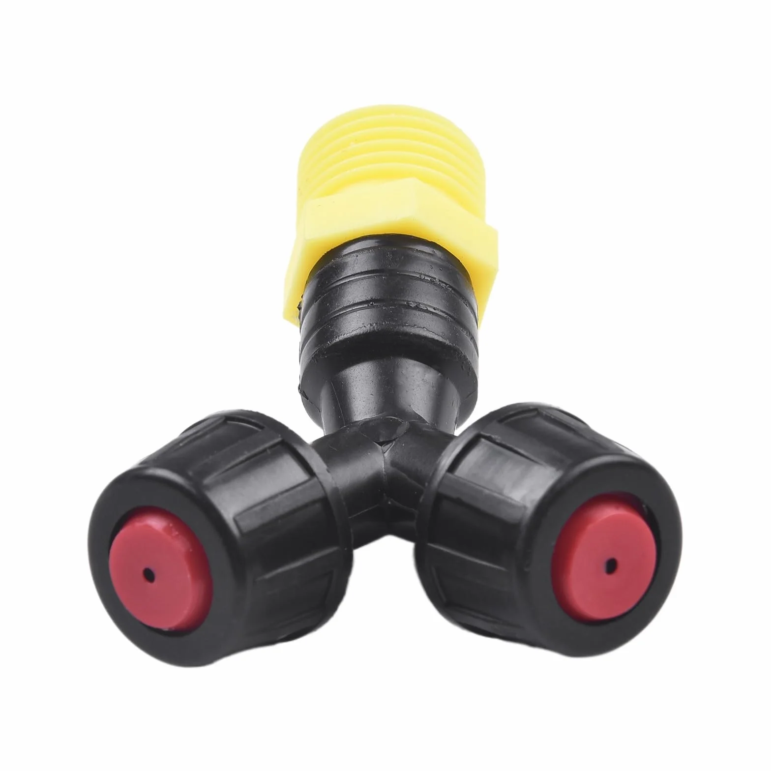 Cyclone Buse de pulvérisation réglable 4 points plastique pour arroseur agricole atomiseur double tête noyau cuivre aluminium noir jaune