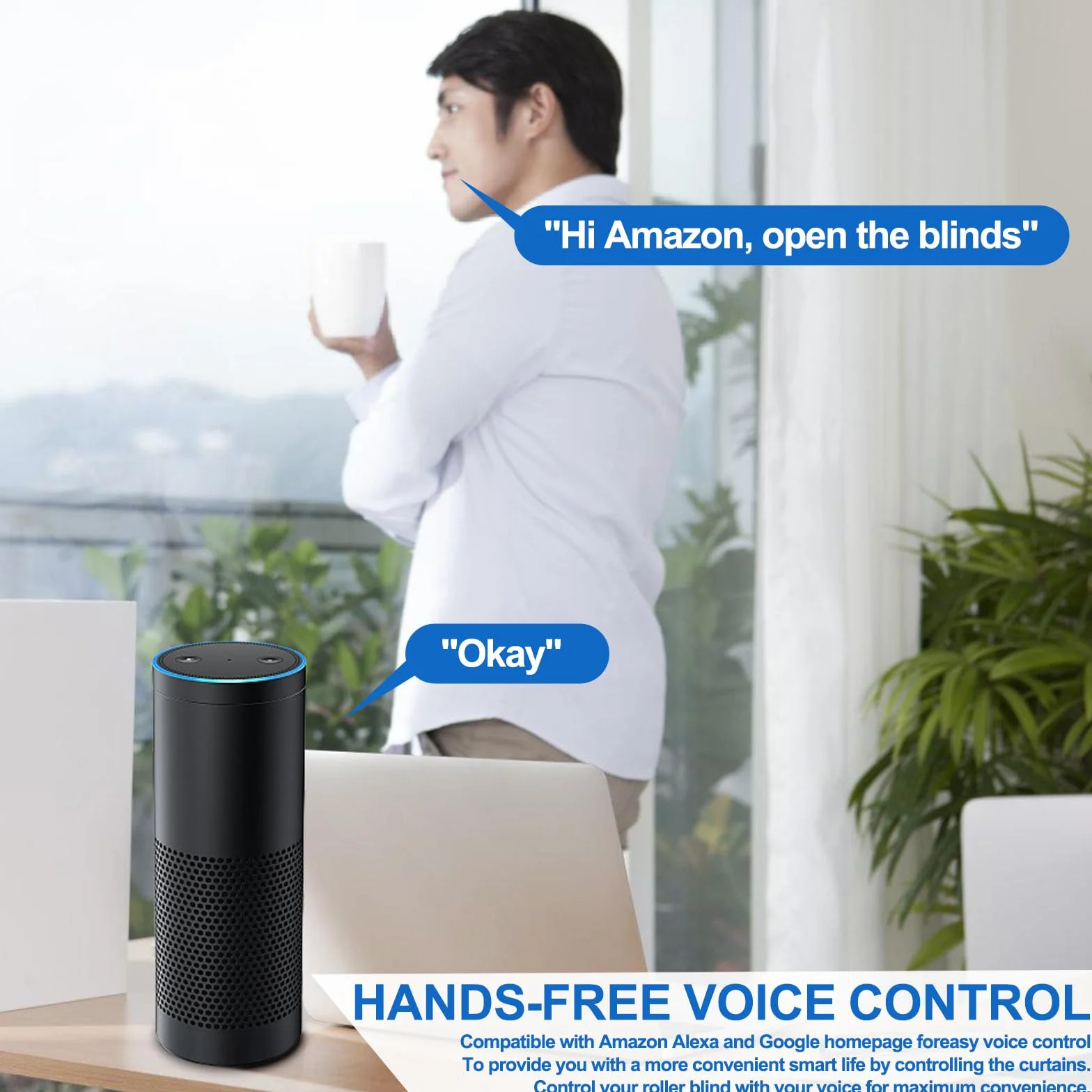 Ouvre-porte de garage Wi-Fi intelligent, ouverture de porte de garage par téléphone portable, contrôle par application, compatible avec Alexa/Google Home, commande vocale, minuterie, convient pour