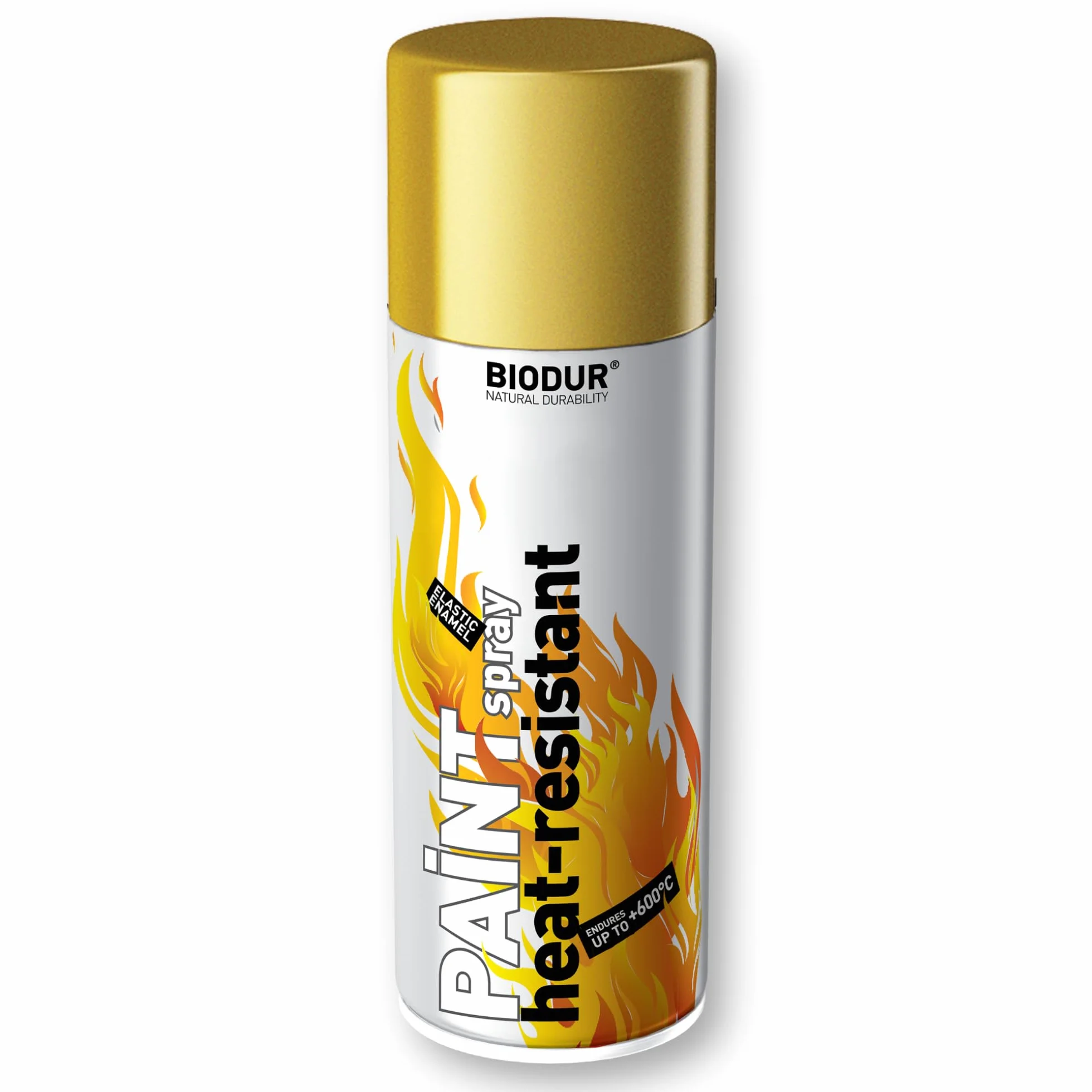 Peinture en spray brillante dorée pour radiateur - Protection contre la corrosion et la rouille - Résistant à la chaleur jusqu'à 400 °C
