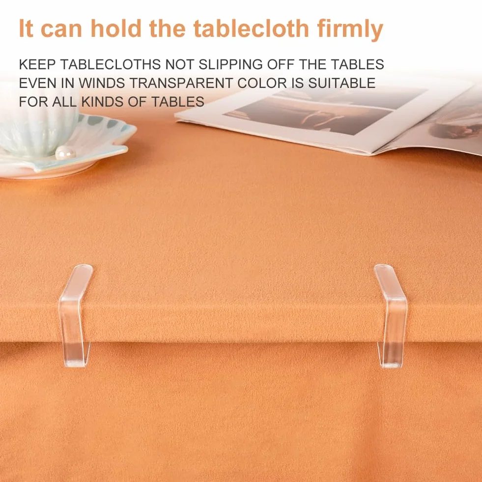 Pinces À Nappe Plastique 27Pièces Clips de Nappe Table Anti-Glissant Transparent Fixation Attache
