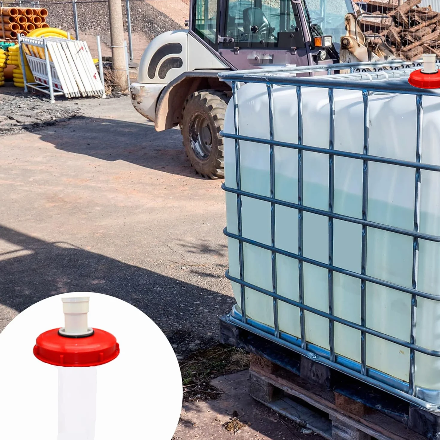 Couvercle de Réservoir IBC 180° avec Filtre en Nylon Lavable 245 mm pour Eau de Pluie 1000 L