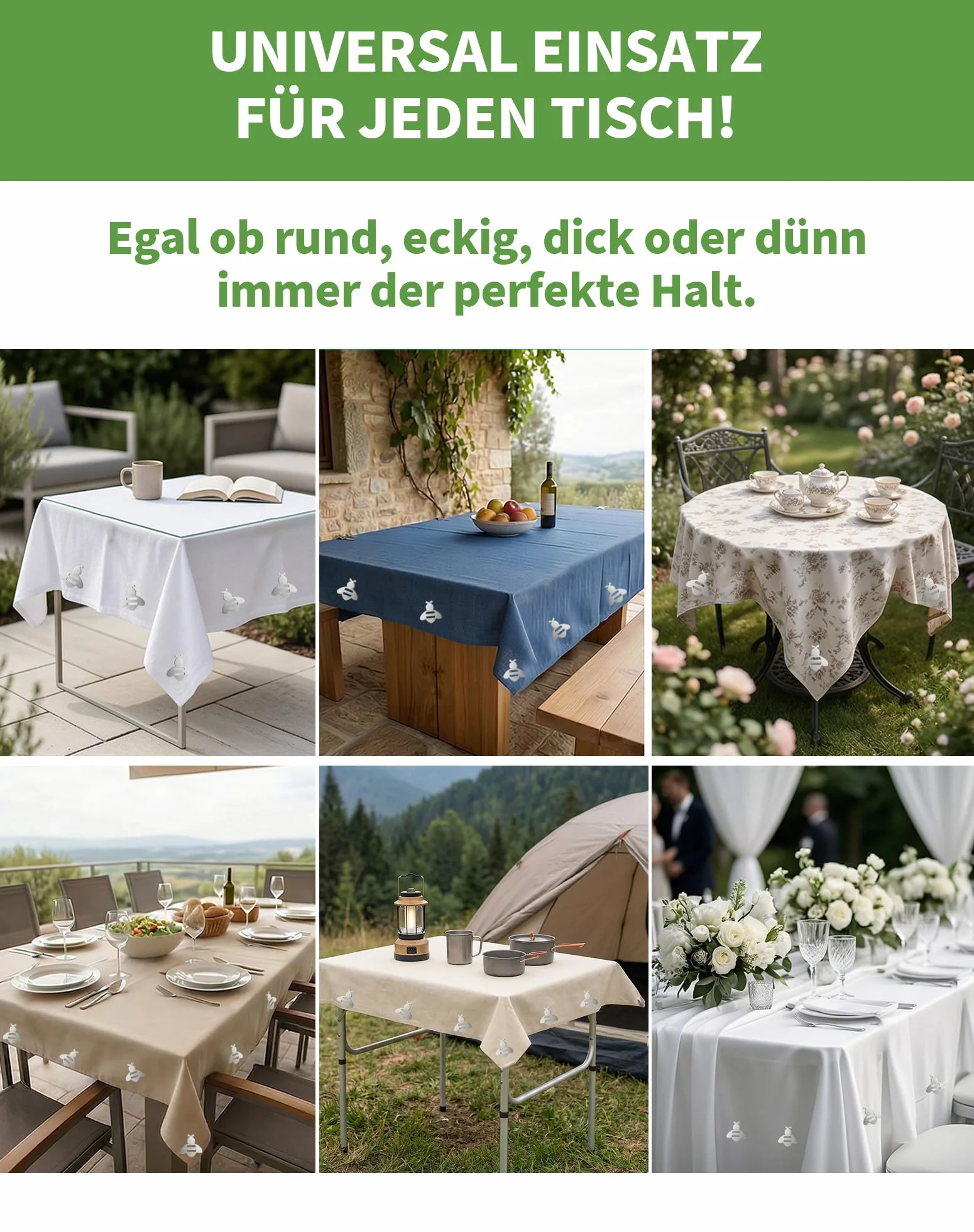 LAOYE Pince Nappe Exterieur 8X Poids de Nappe en Acier Inoxydable Résistants Attache Nappe pour Tables Jardin 40g