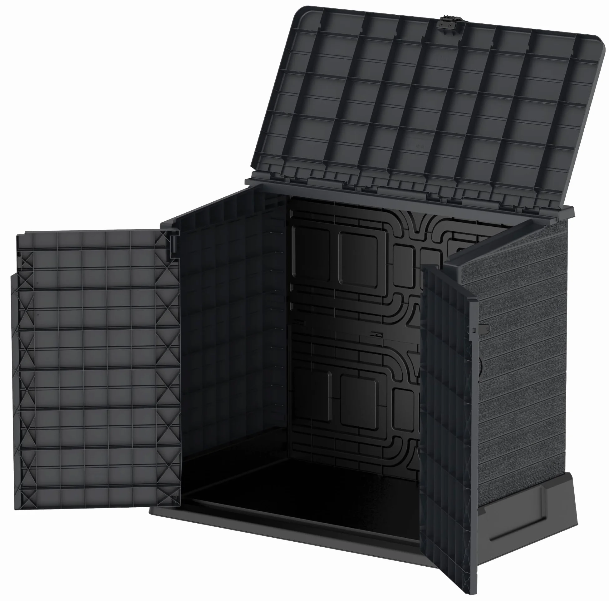 Duramax StoreAway 850L Plastic Garden Shed Outdoor Storage 130x74x110 cm Dark Grey