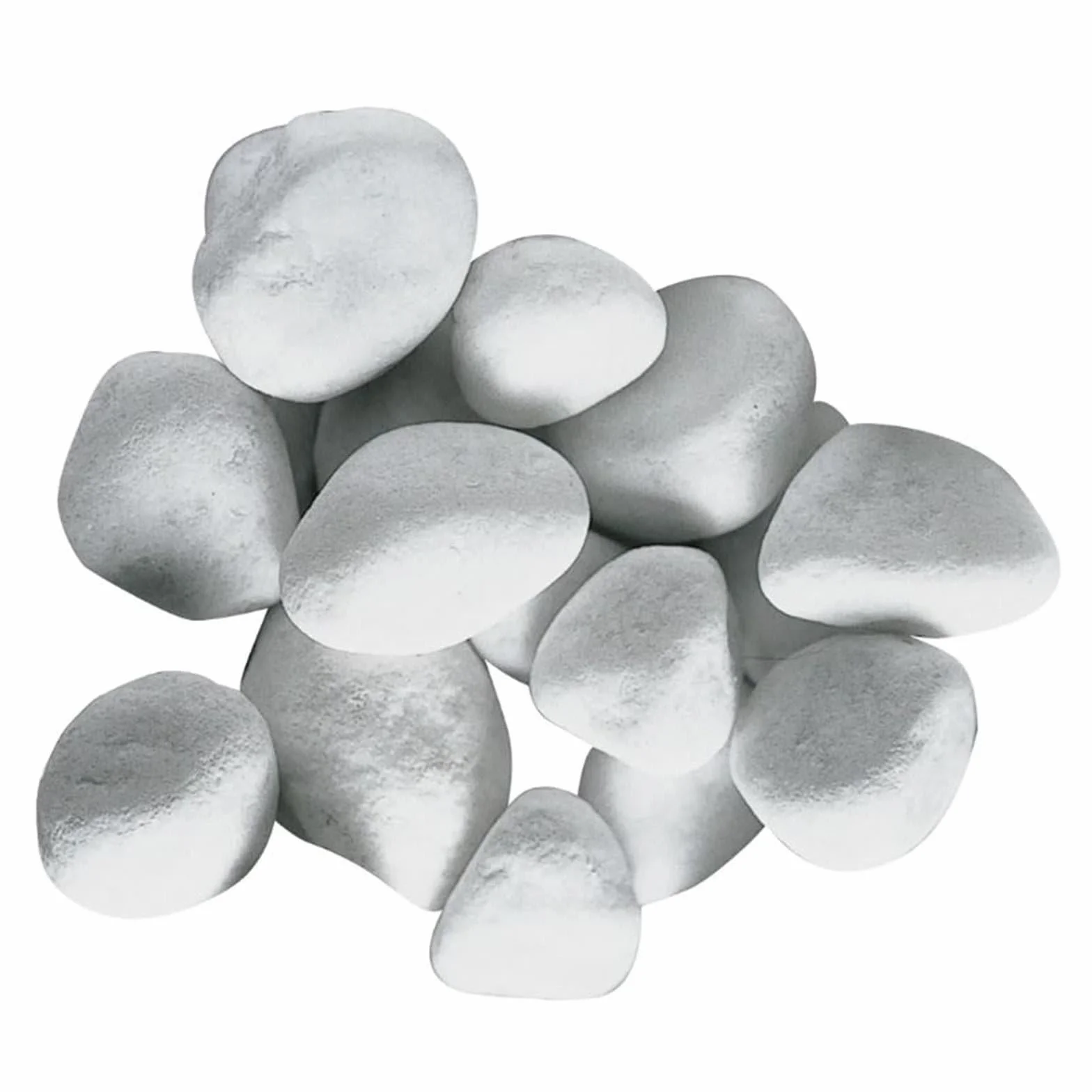 Galets blancs de jardin en marbre de Carrare 25 kg 25-40 mm pierres décoratives naturelles