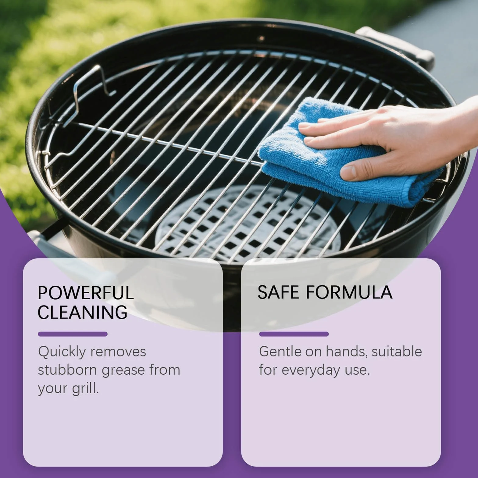 Heavy-Duty Grill Degreaser Spray BBQ Cleaner for Smoker Grease Stains