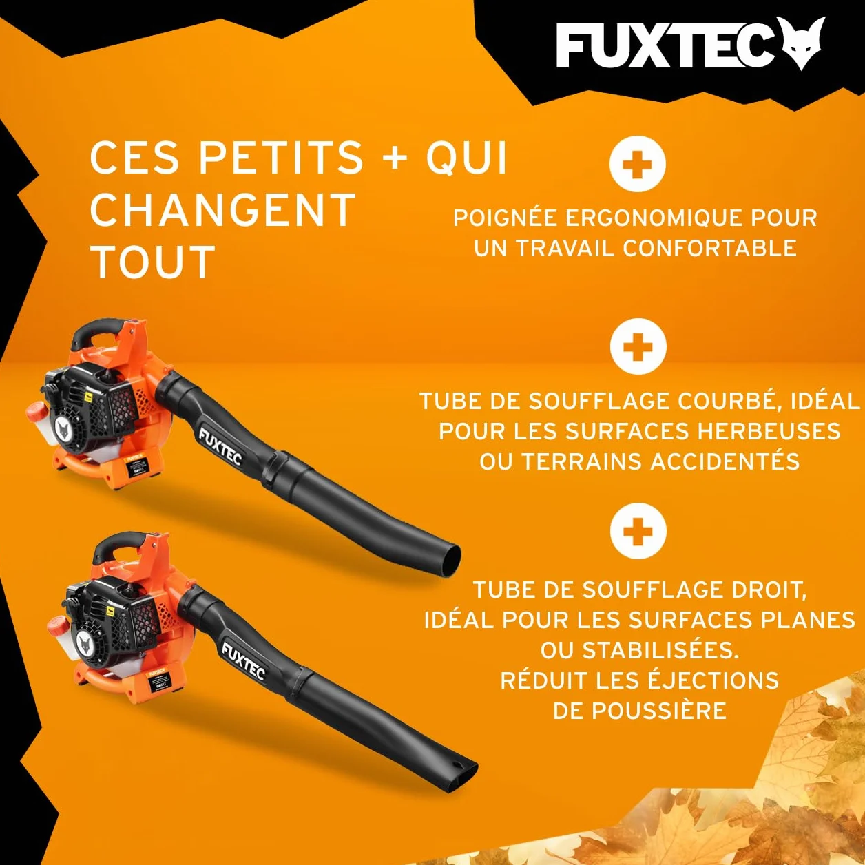 Souffleur De Feuilles Thermique 2en1 FUXTEC FX-LB126 71 m/s Aspirateur Broyeur