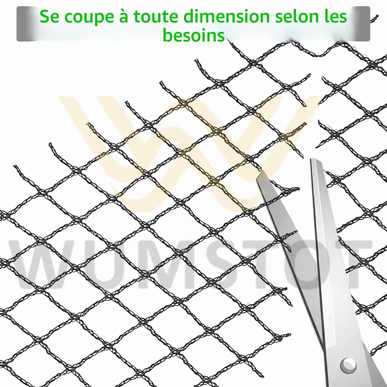 Filet Anti-Oiseaux en Polyéthylène 6×12 m Maillage 1,5 cm Protection Jardin Arbres Fruitiers