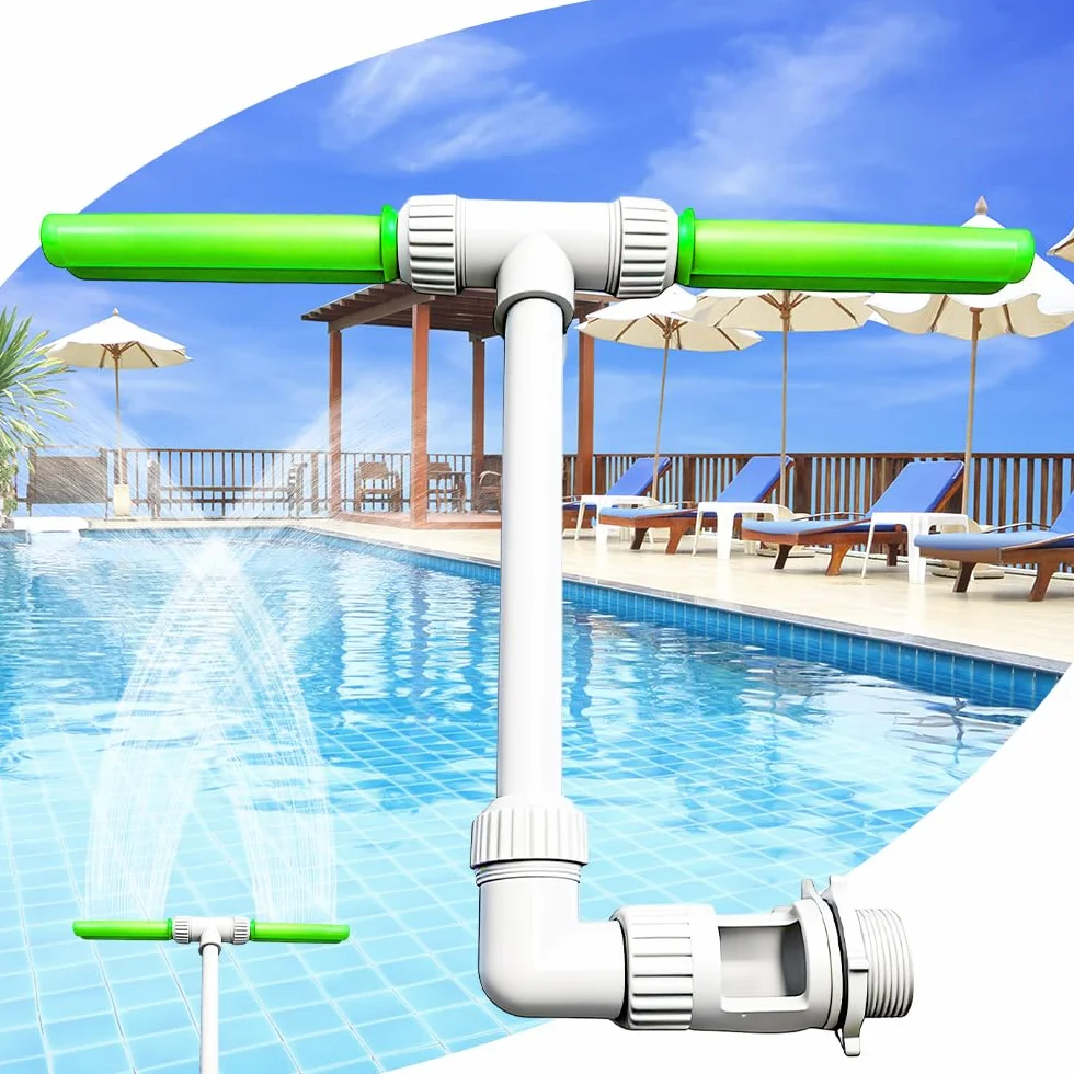Fontaine à cascade de piscine Po-ol 360° double avec adaptateur pour piscine et spa