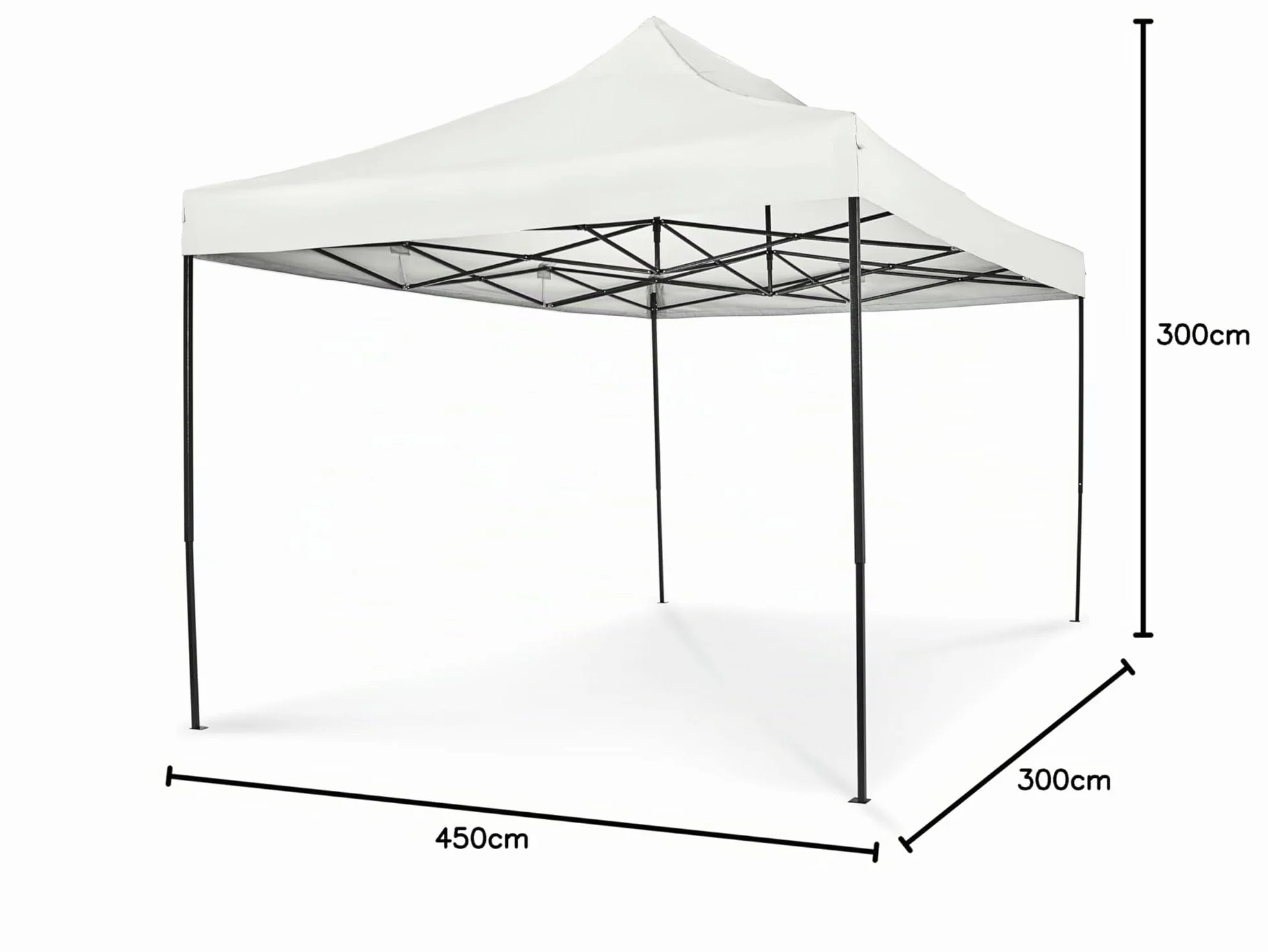 Tonnelle Pliante 3x4.5m All Seasons Gazebos Blanc Entièrement Étanche