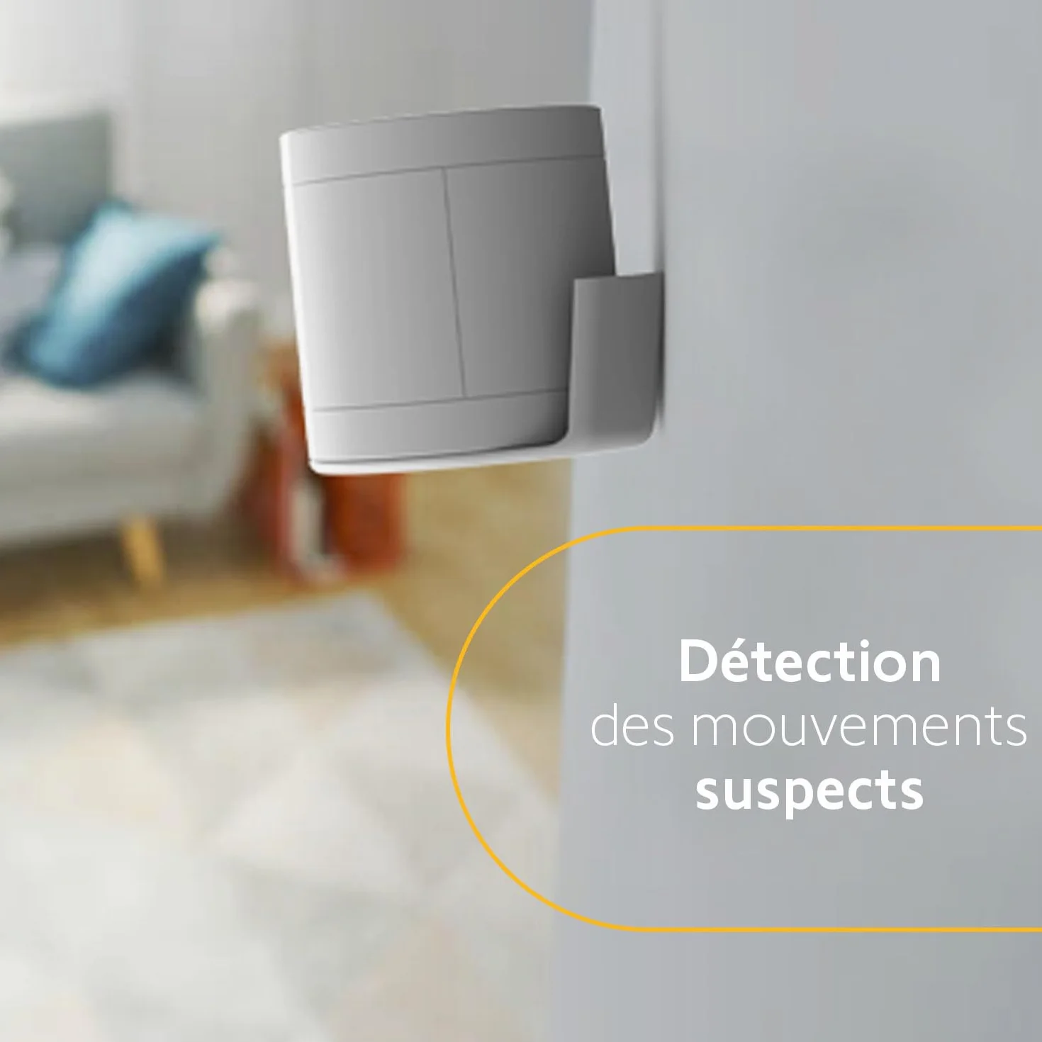 Somfy 2401490 - Détecteur de Mouvement Intérieur - Compatible Animaux - Compatible Home Alarm (Advanced, Essential), One (+)