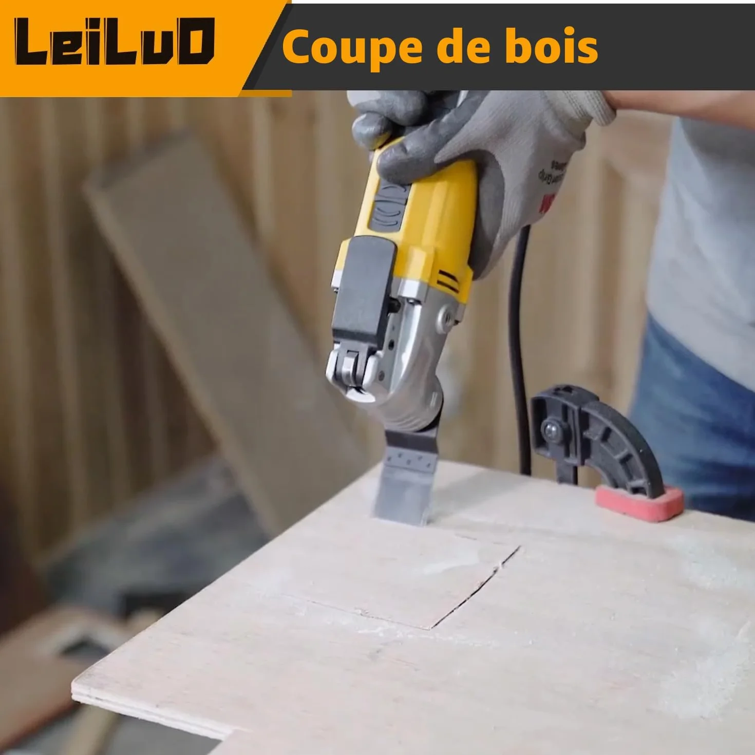 LEILUO Kit d'accessoires oscillant multitool 155 pièces Pour couper poncer et jointoyer Lames de scie oscillantes universelles avec sac de rangement Compatible avec DeWalt Dremel Makita et plus