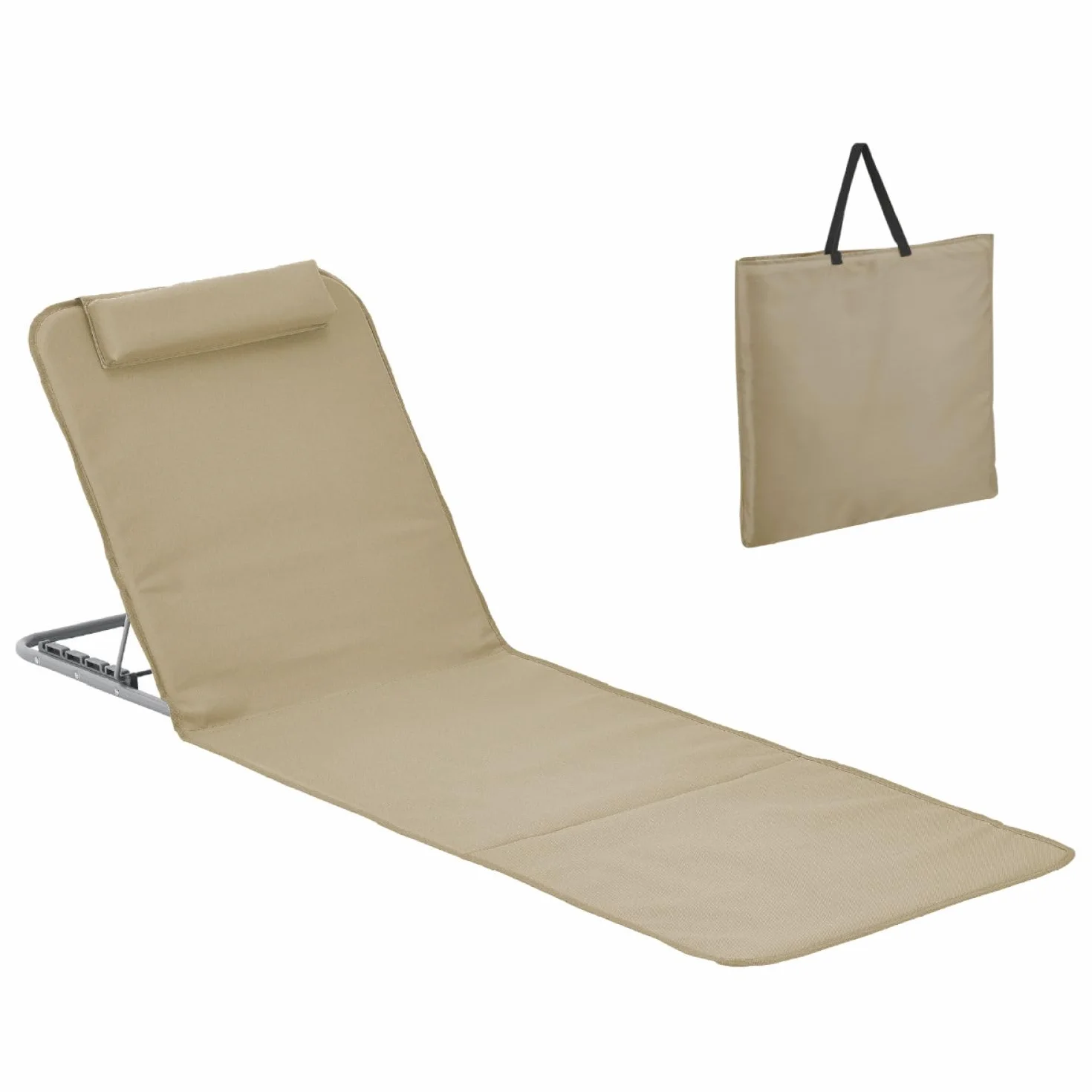 Matelas de Plage avec Dossier inclinable et Sac de Transport