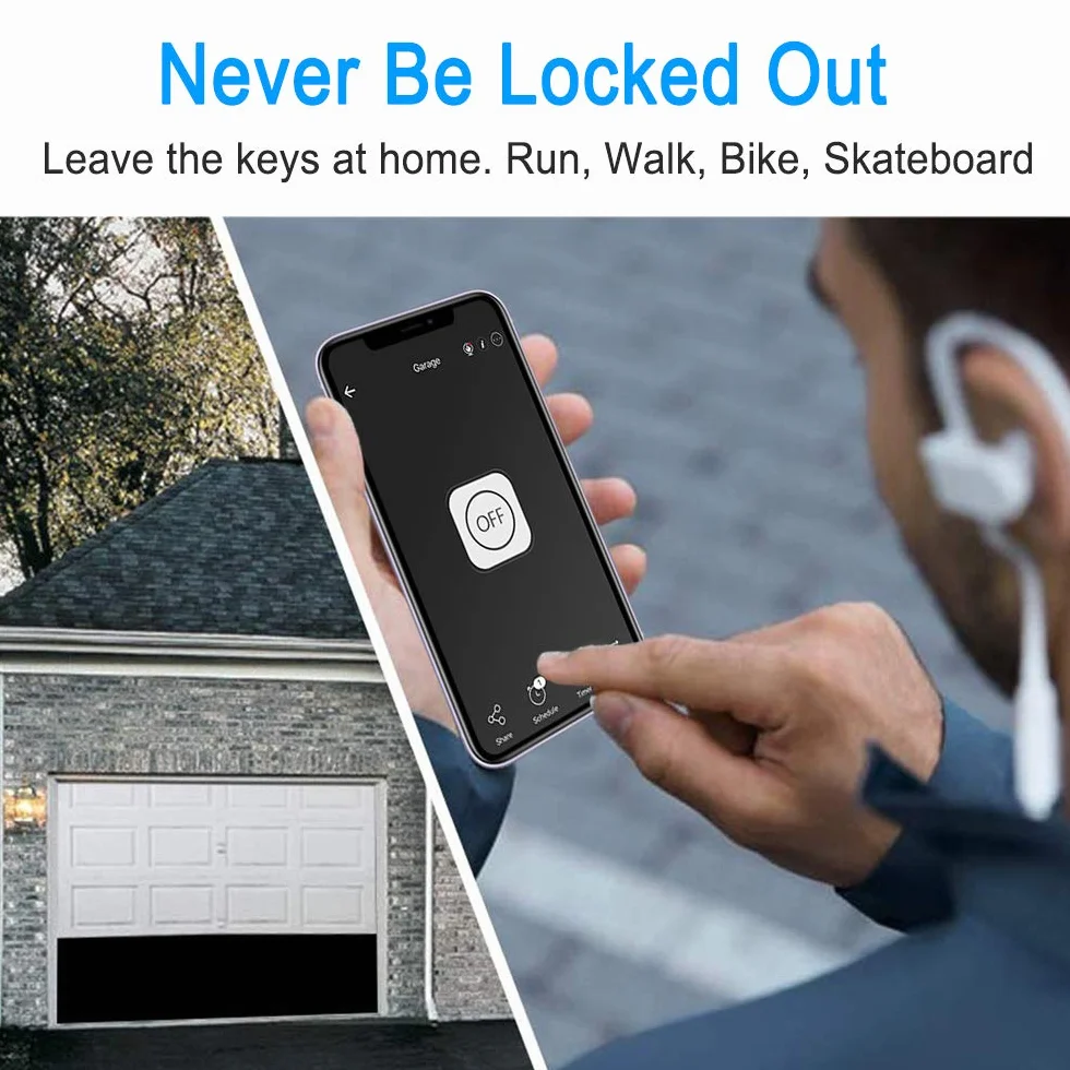 Télécommande vocale sans Fil avec ouvre-Porte de Garage WiFi Smart Home avec Application eWelink, Compatible avec Alexa, Google Home, Nest et IFTTT