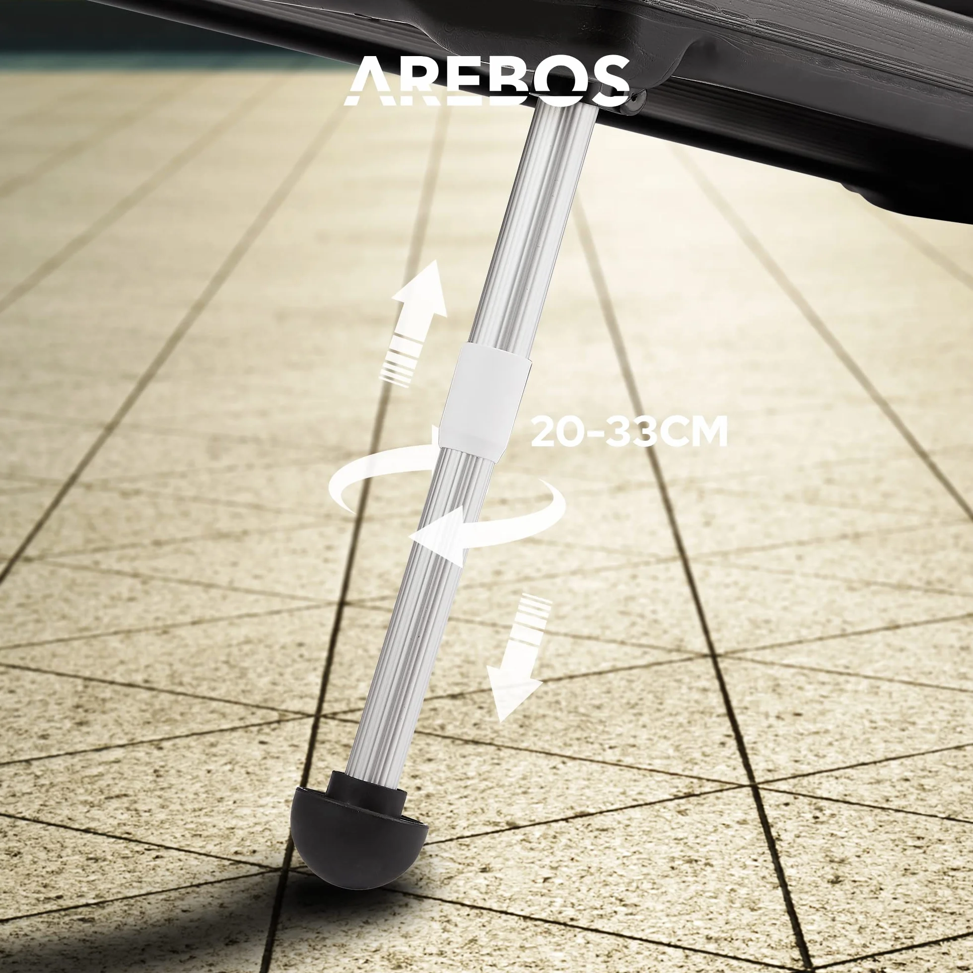 AREBOS Chauffe-Piscine Solaire 110x65x7.5 cm Chauffage Piscine 15L Débit 10000 L/h Raccord 32/38 mm