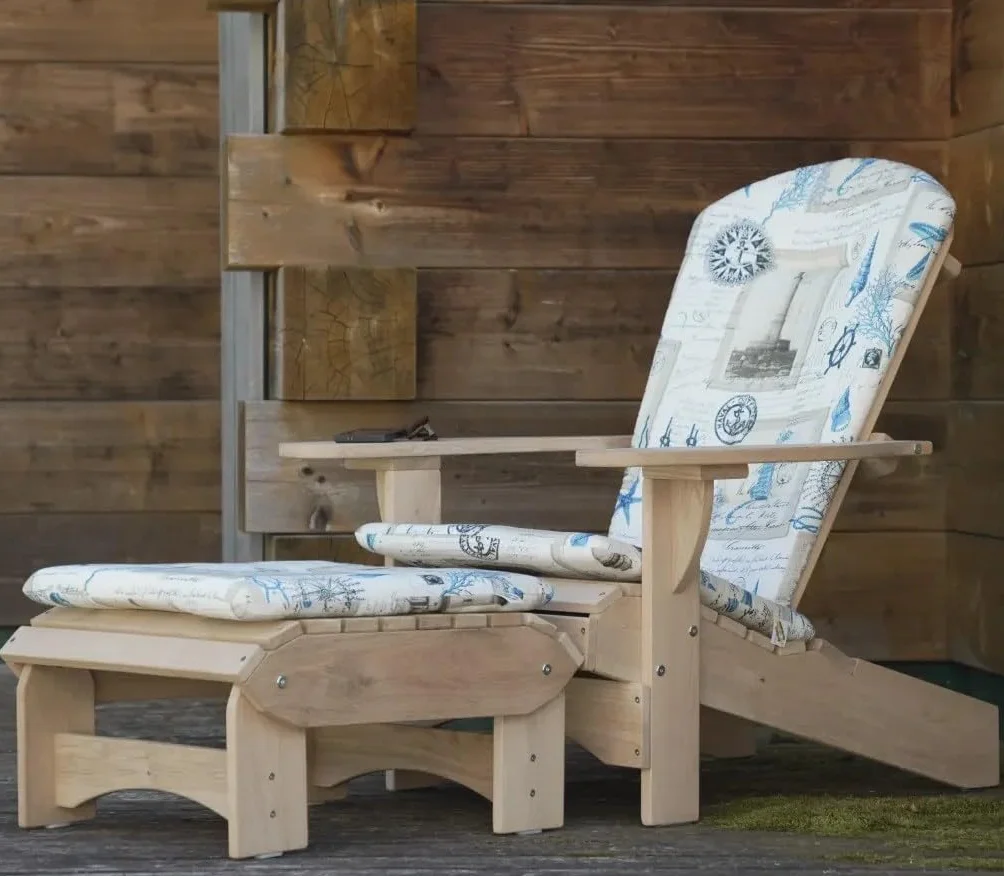 Repose-pieds Adirondack Comfort en bois de chêne massif kit tabouret de jardin table d'appoint