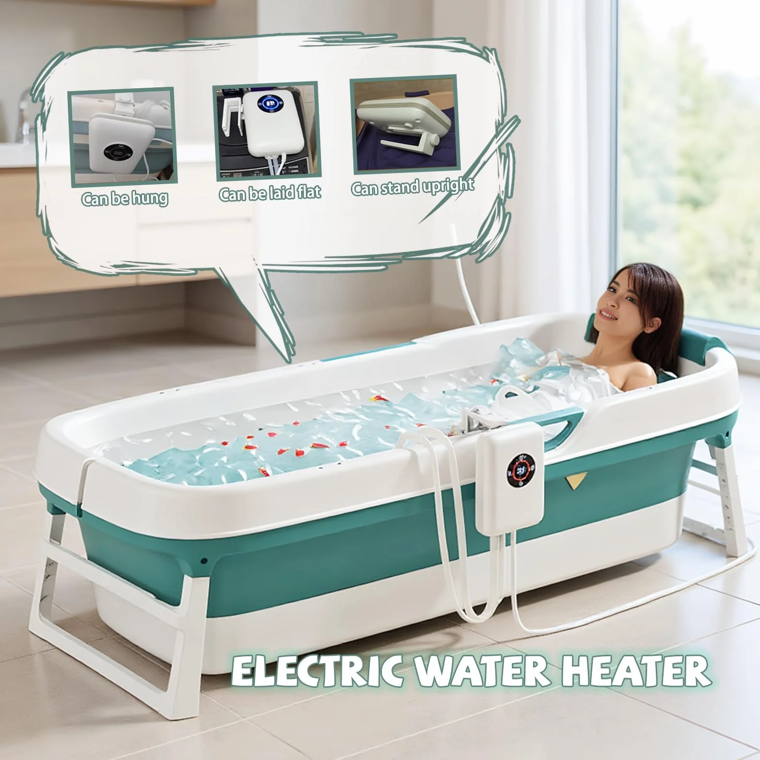Chauffage pour Piscine Chauffe Eau, 8.6 x 5.8 x 2.9 inch Garde l'Eau Chaude