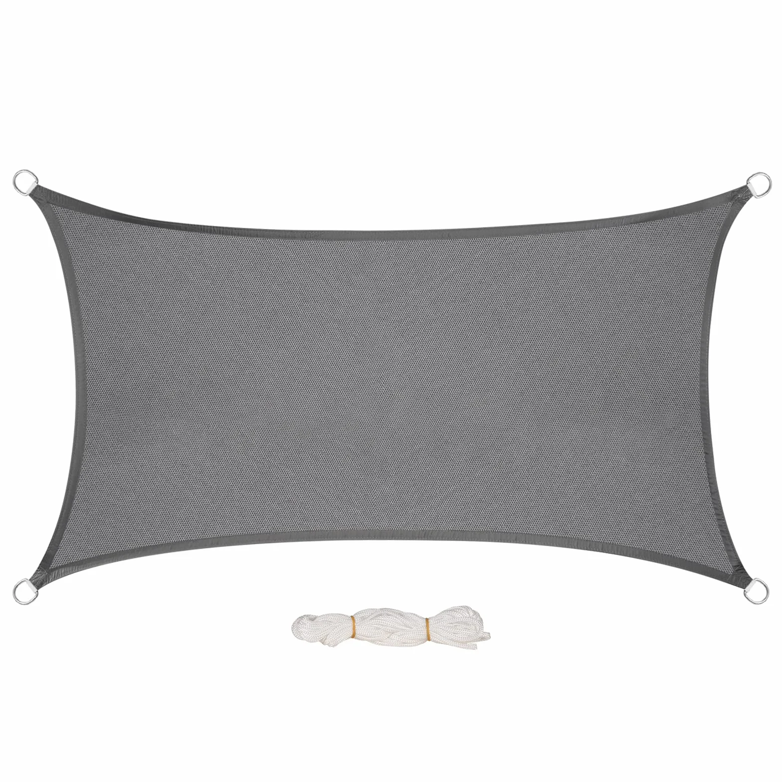 WOLTU Voile d'ombrage rectangulaire 3x5 m Imperméable Anti UV 93% Polyester Gris Jardin Terrasse