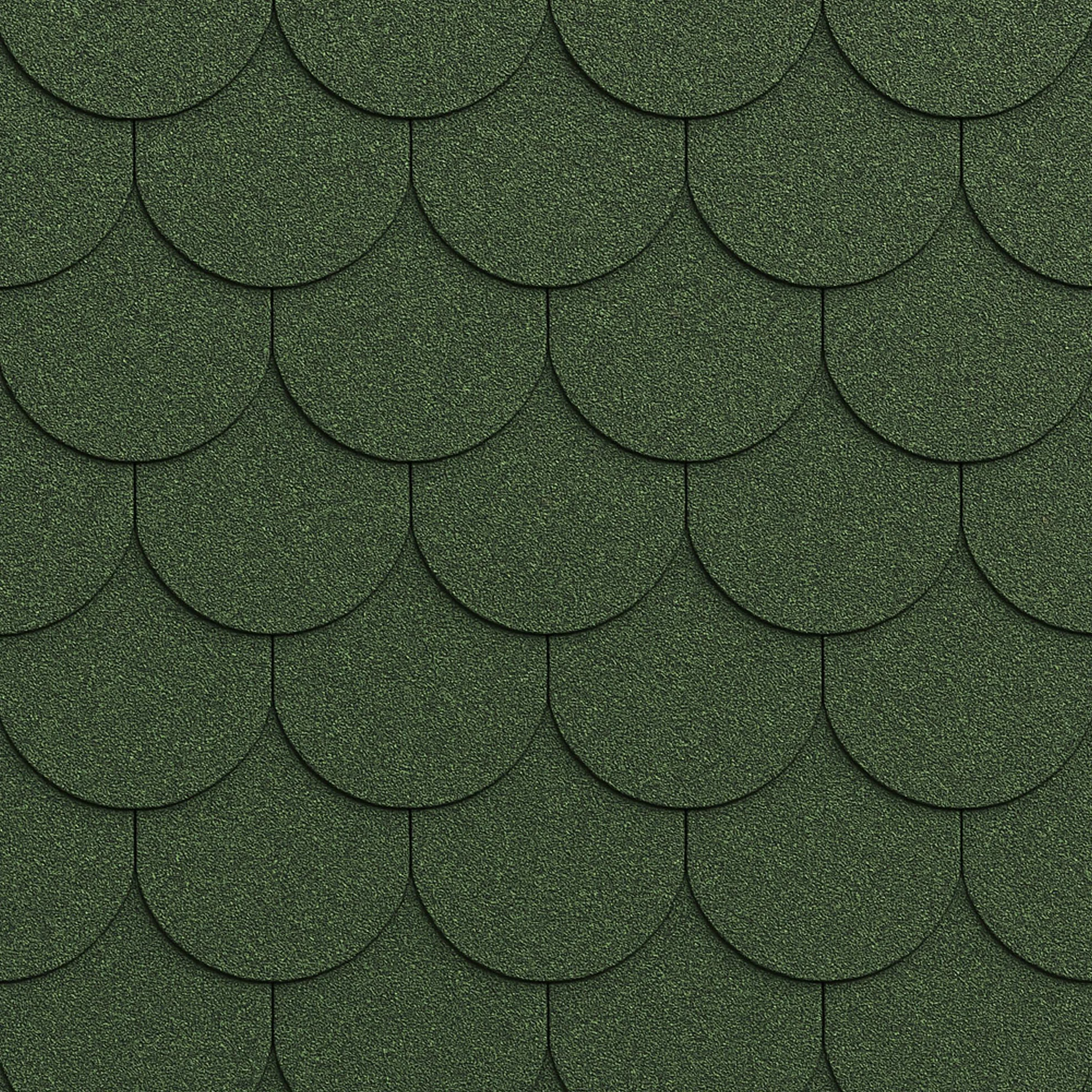 Lot de bardeaux bitumineux Timbela Beaver B-GREEN - couleur vert, revêtement de toiture en bitume pour abri de jardin