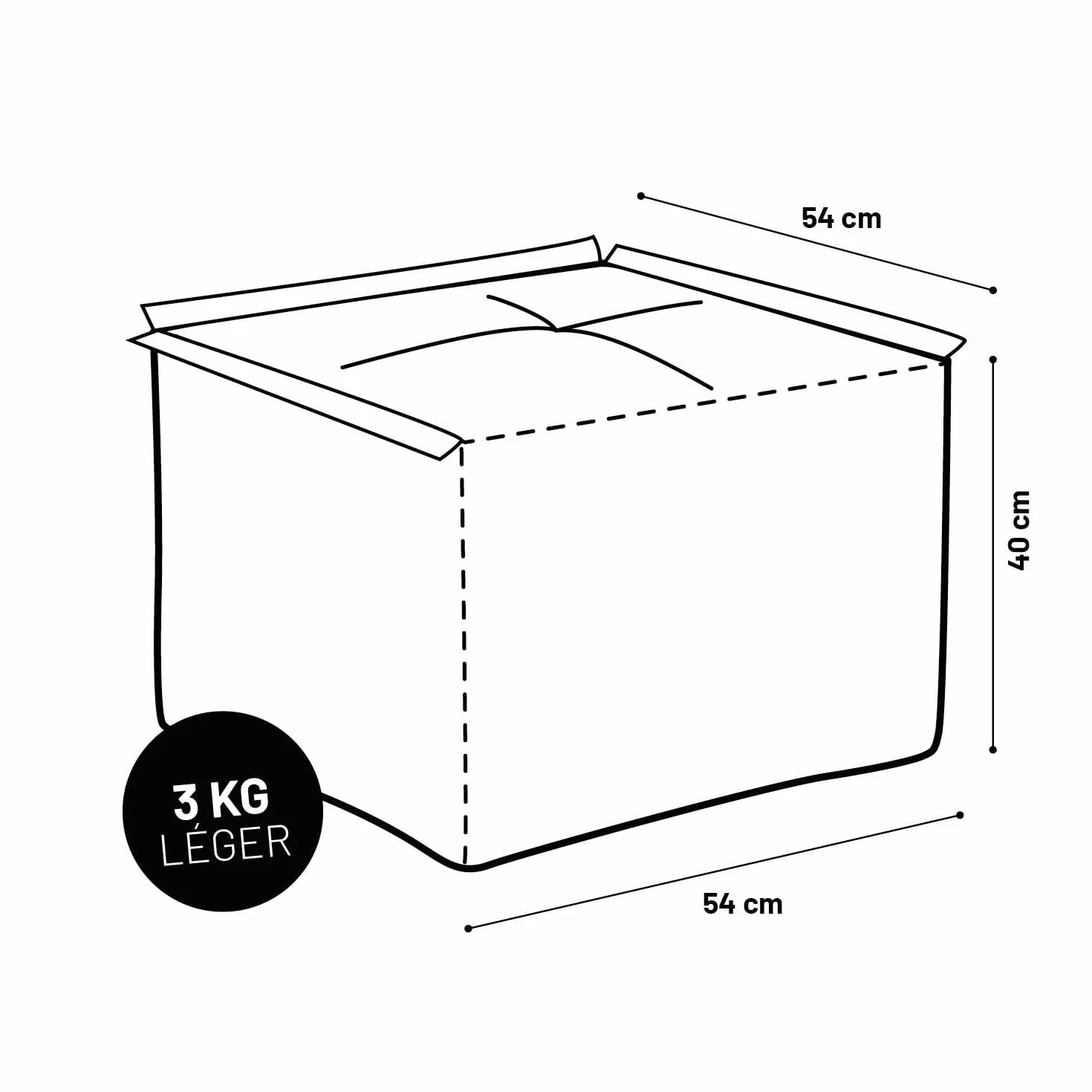 Lumaland Pouf-Sac modulaire imperméable 54x54x54 cm Turquoise