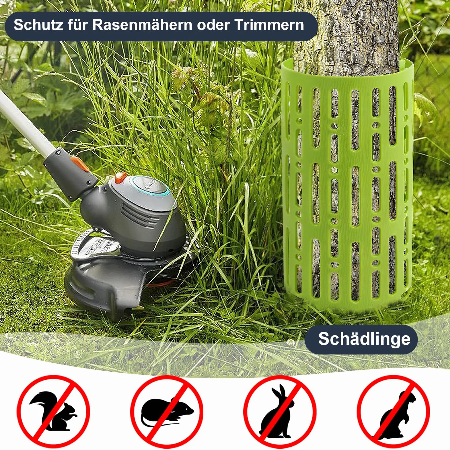 Protections pour Tronc d'arbre 20x30cm 8Pcs Taille Réglable avec Trous d'Aération Anti-Rongeurs