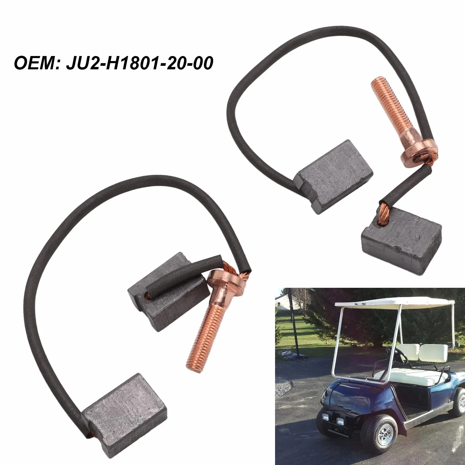 JU2 H1801 20 00 Support de Brosse de Moteur avec Ressorts 2 Pièces de Remplacement pour G16 électrique 1996 2002, G14 électrique 1995 1996, Moteur 2,6 KW DM430 06