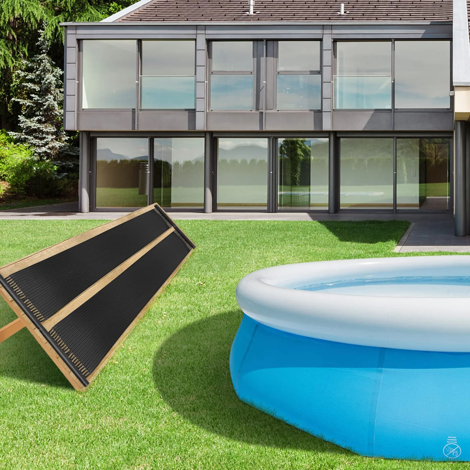 COSTWAY Chauffage Solaire pour Piscines 2 Panneaux 300x75 cm