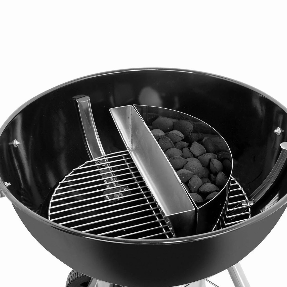 onlyfire Paniers à Charbon de Bois en INOX pour Kettle 57 et 67 cm, Char-Basket pour Barbecue Weber Napoleon