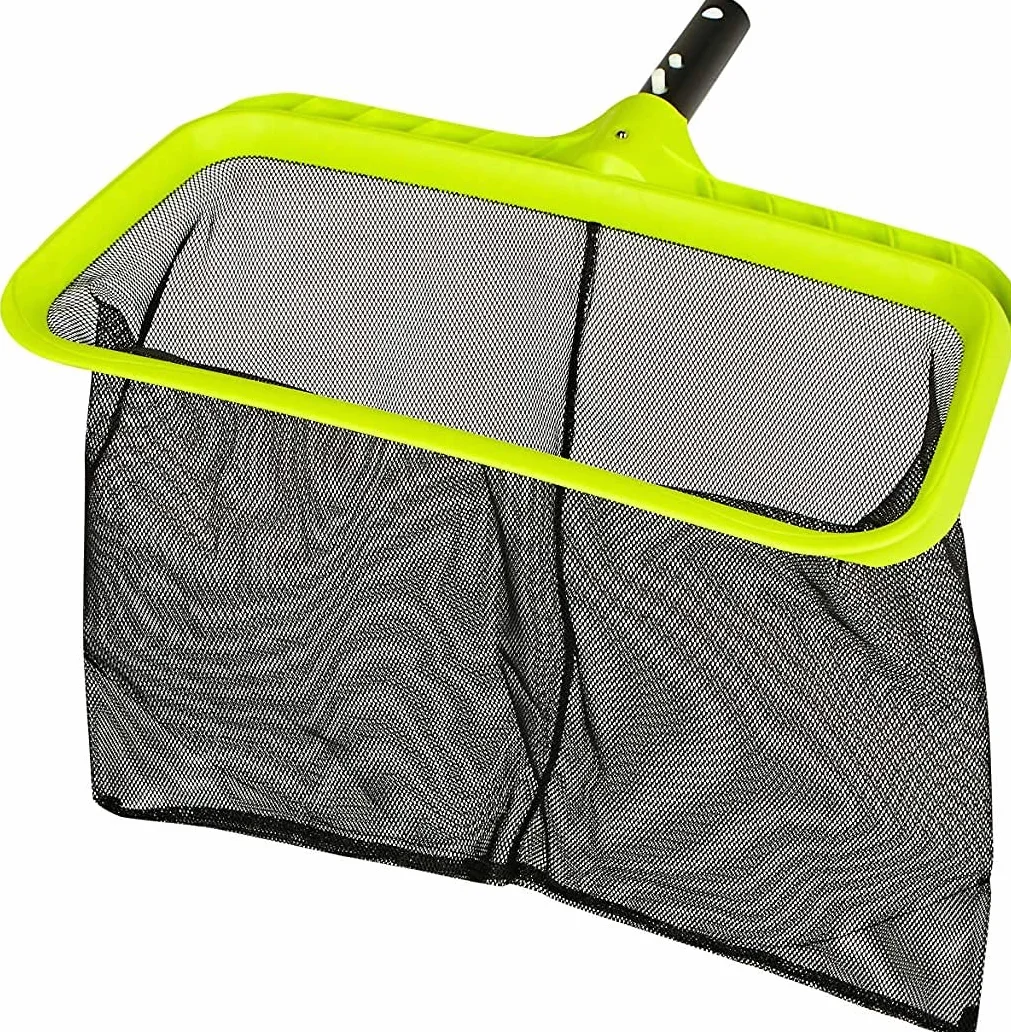 Épuisette de piscine profonde avec cadre en plastique renforcé pour piscine, étang, spas