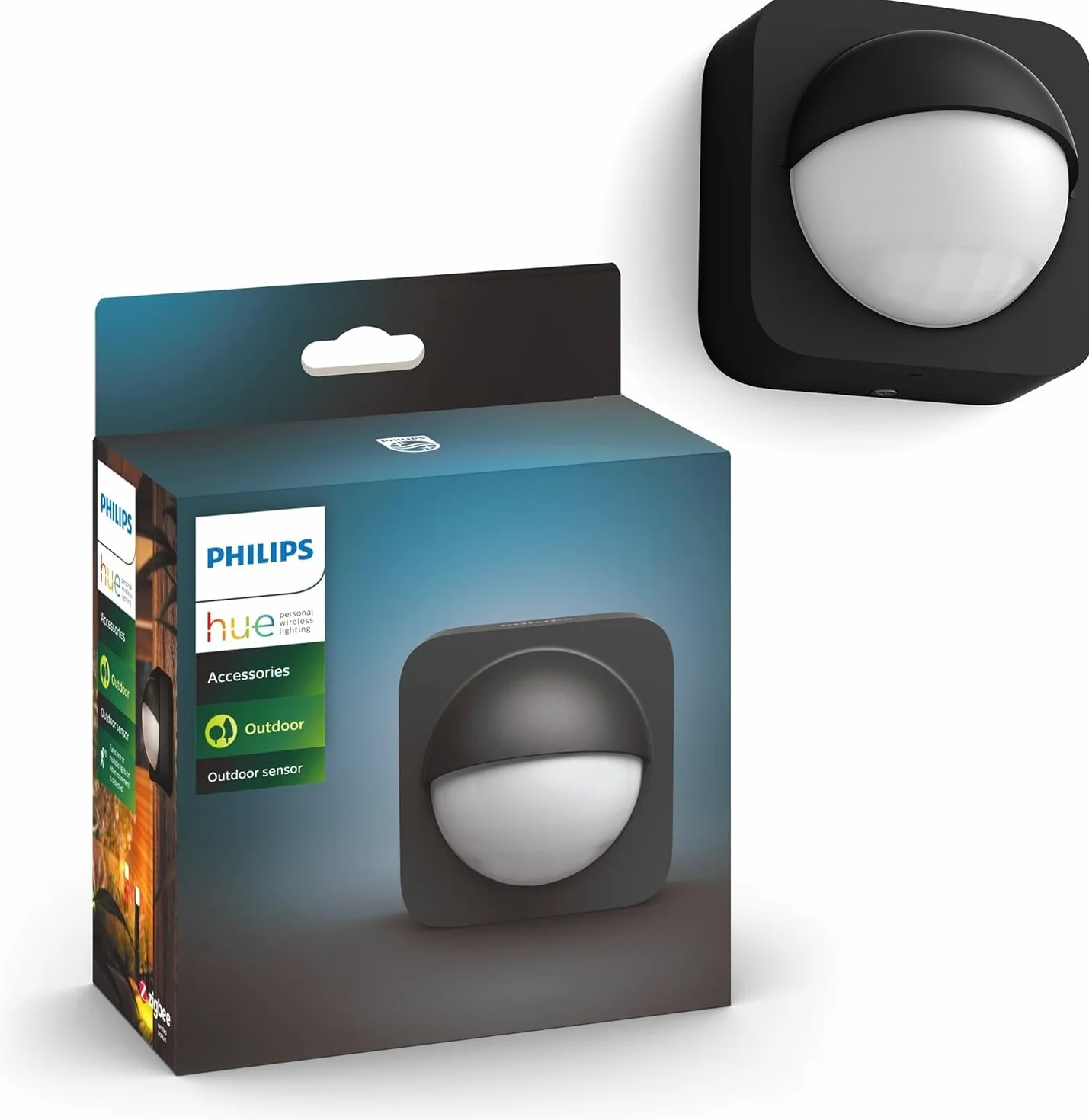 Philips Hue, capteur de Mouvement extérieur, Accessoire d'éclairage Intelligent pour Le contrôle de la lumière extérieure, sans Fil, Noir