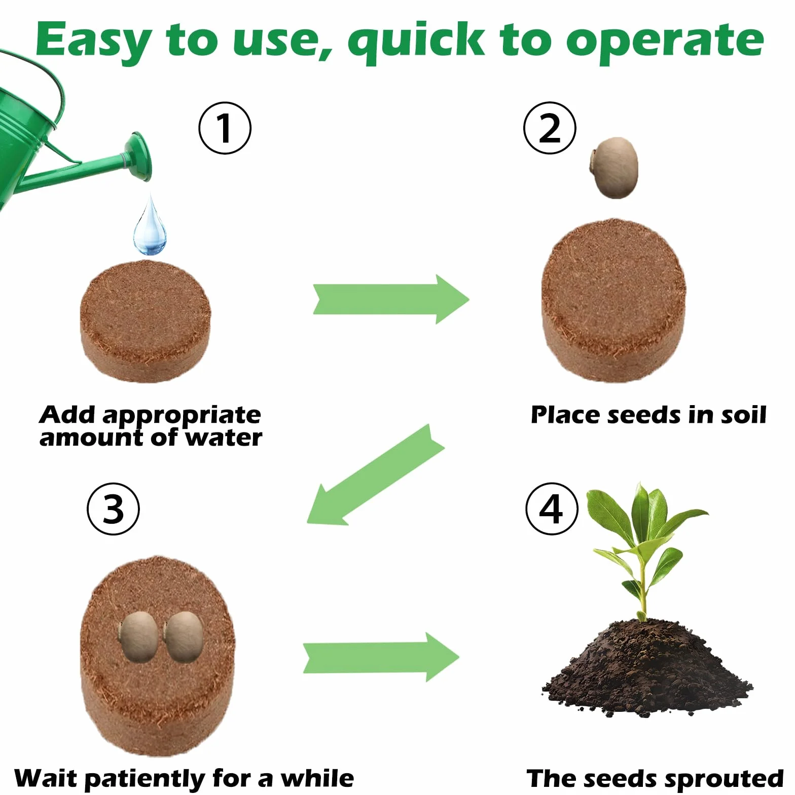 Fibre de Coco pour Plante, 20 PCS Bloc de Nutrition pour Semis, Pastille de Tourbe, Terreau Compressée pour Cultiver Fruits, Légumes, Fleurs