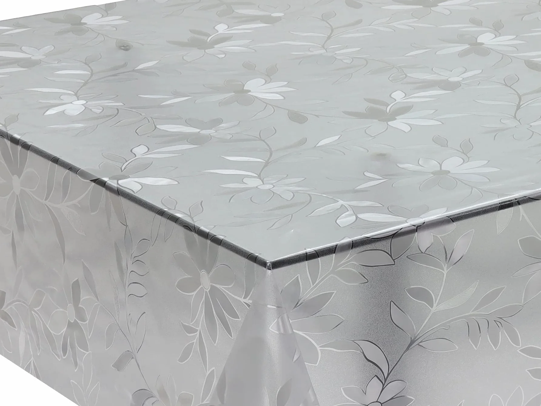 Nappe rectangulaire Toile cirée PVC Transparente 140 x 180 cm Facile à Nettoyer