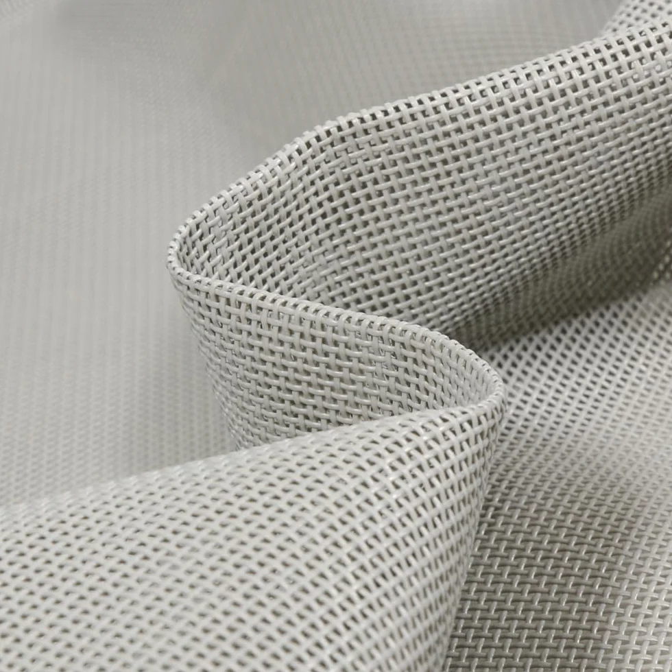Toile Transat grille extérieure textilène unie Gris pierre 50 cm