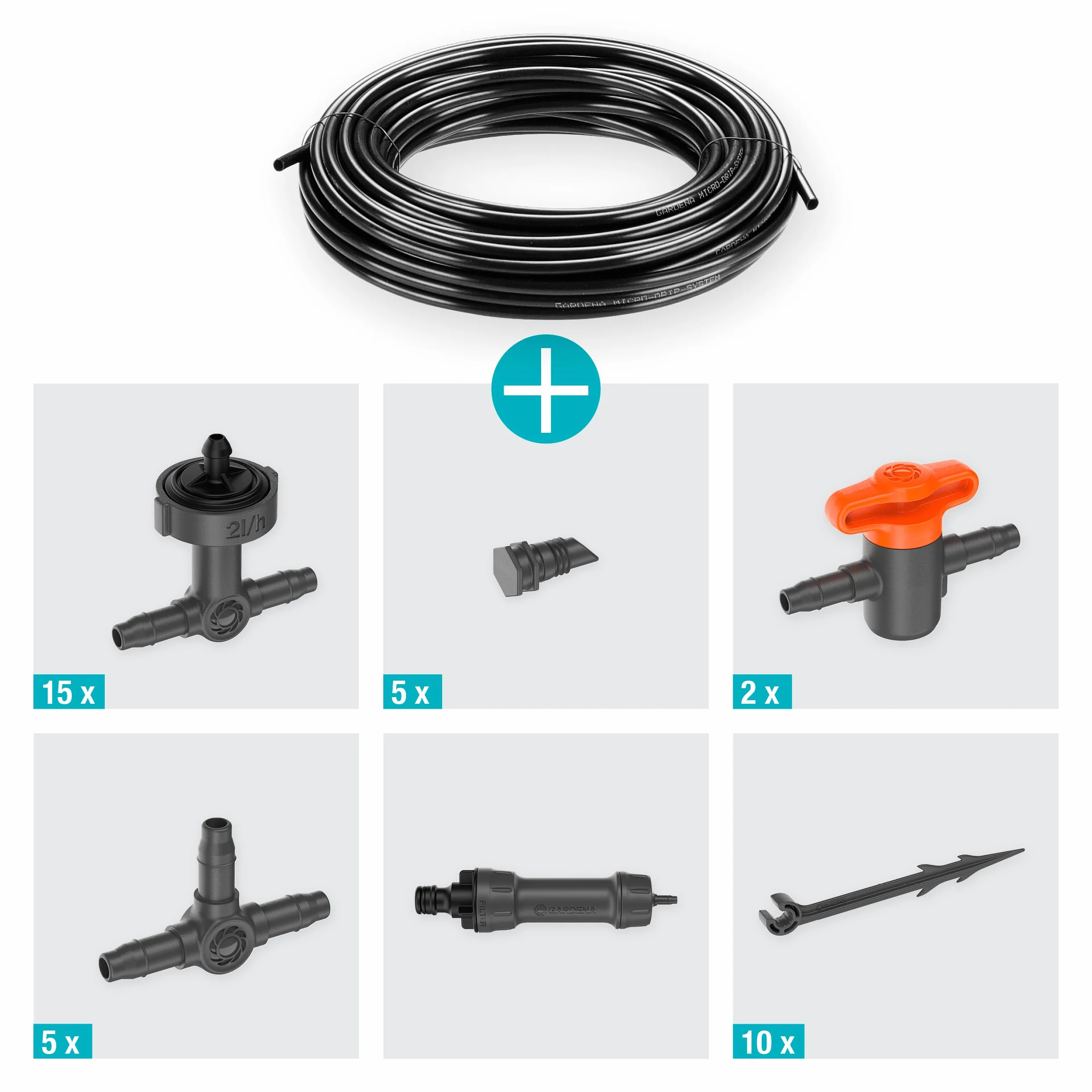Gardena Micro-Drip-Irrigation Balcony Set 15 Plants