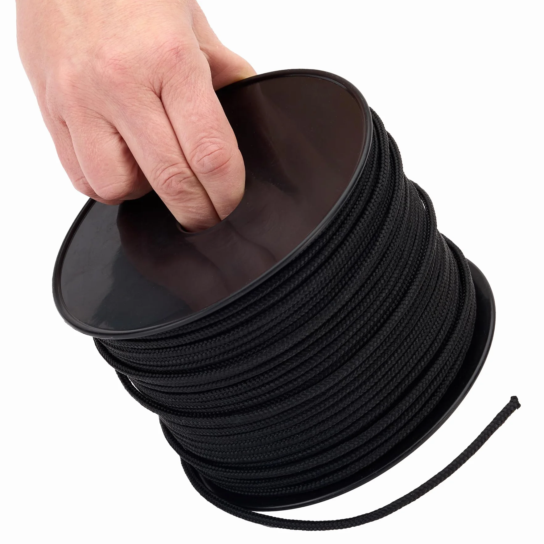 Flandria Corde Tressée Polypropylène Noire Ø 4 mm – Bobine 100 m – Corde Extérieur, Arrimage et Jardinage