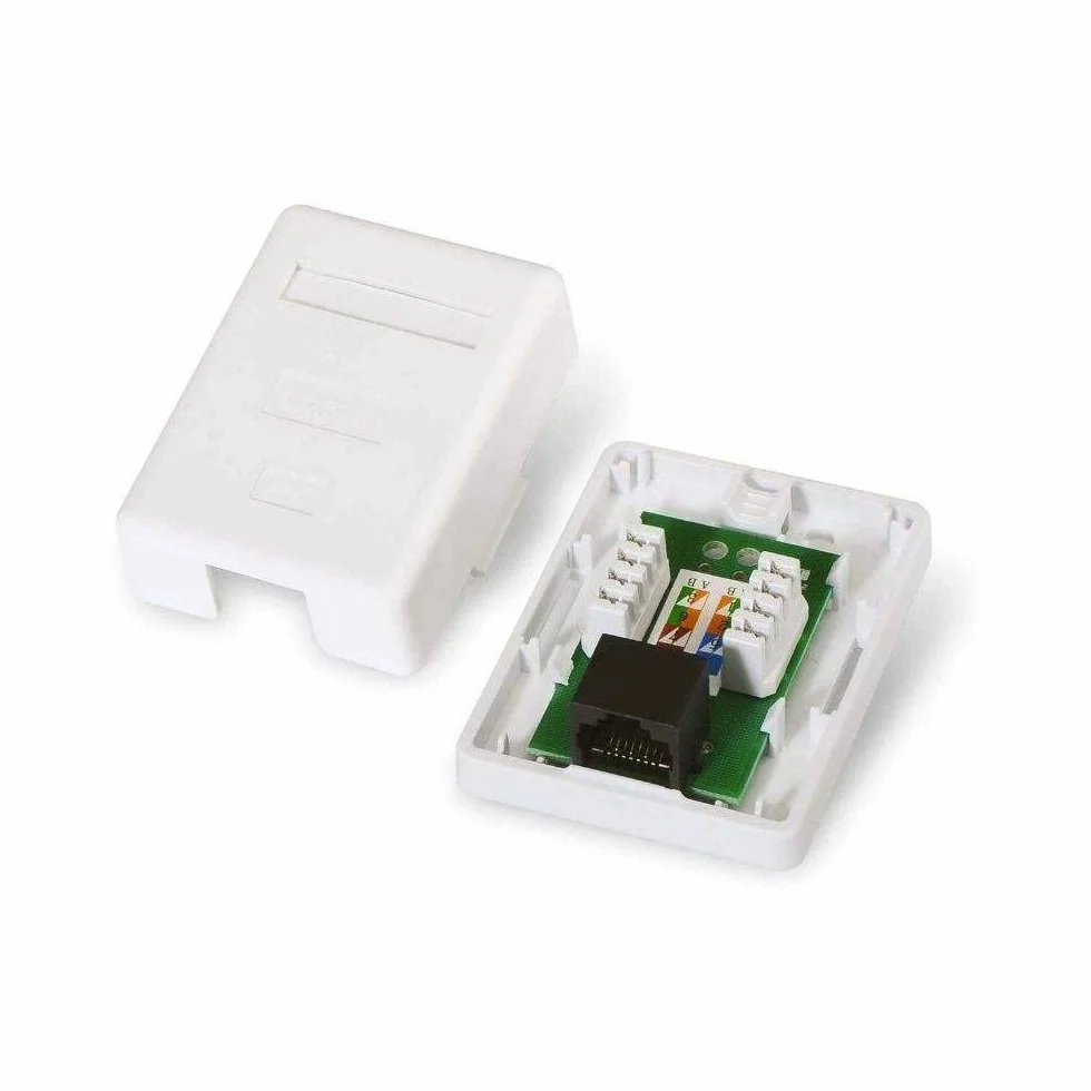 aisens A139 – 0301 – ROSETA de superficie RJ45, Blanc
